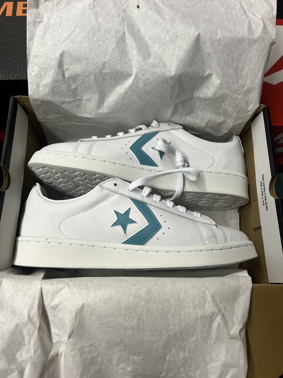 Converse Converse Pro Leather OX Low White Teal Size US 8.5 / EU 41-42 - 7 Thumbnail