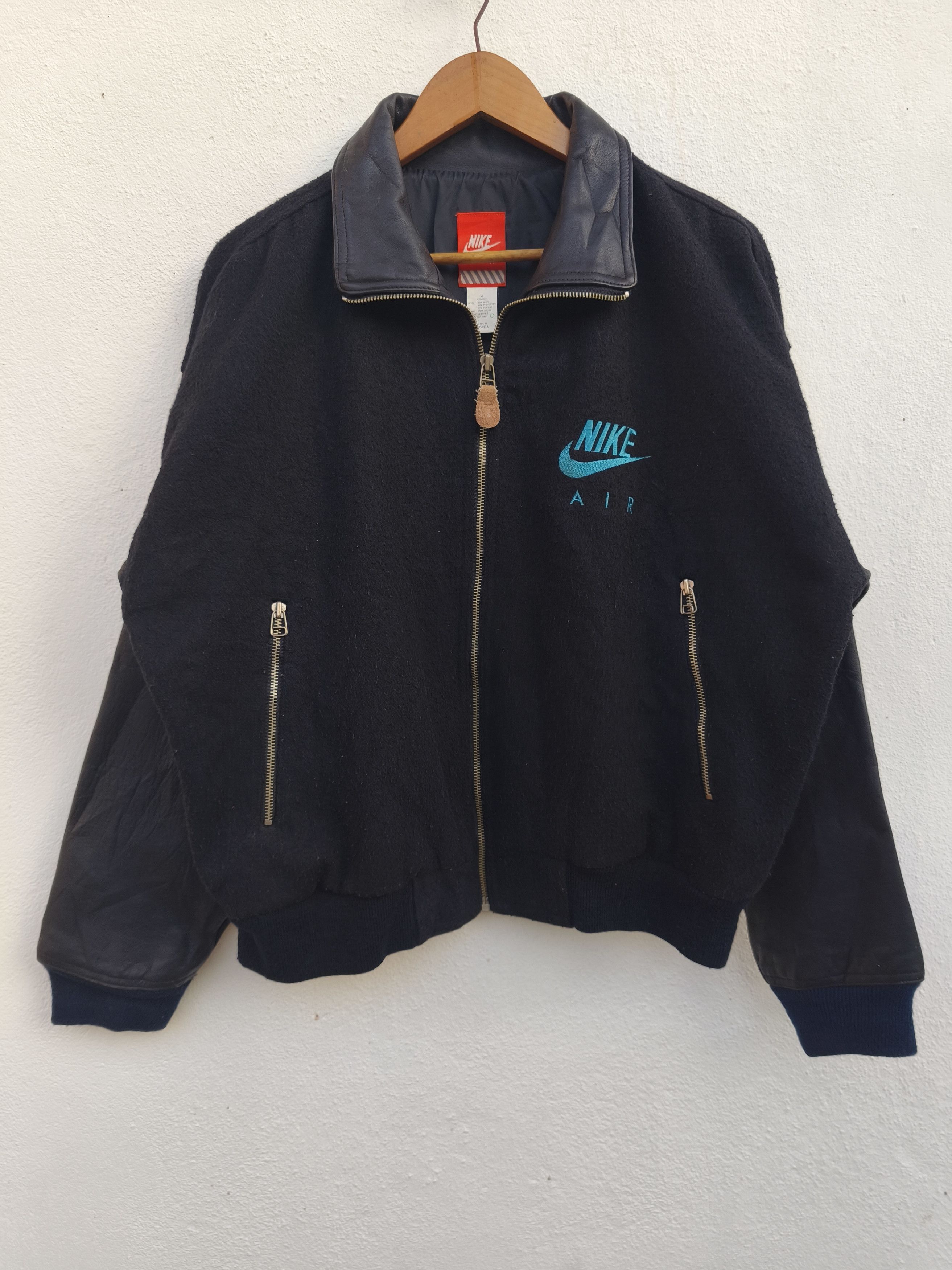 Nike Vintage Nike Jacket Varsity Leather Wool Nike Air Letterman Size US M / EU 48-50 / 2 - 6 Thumbnail