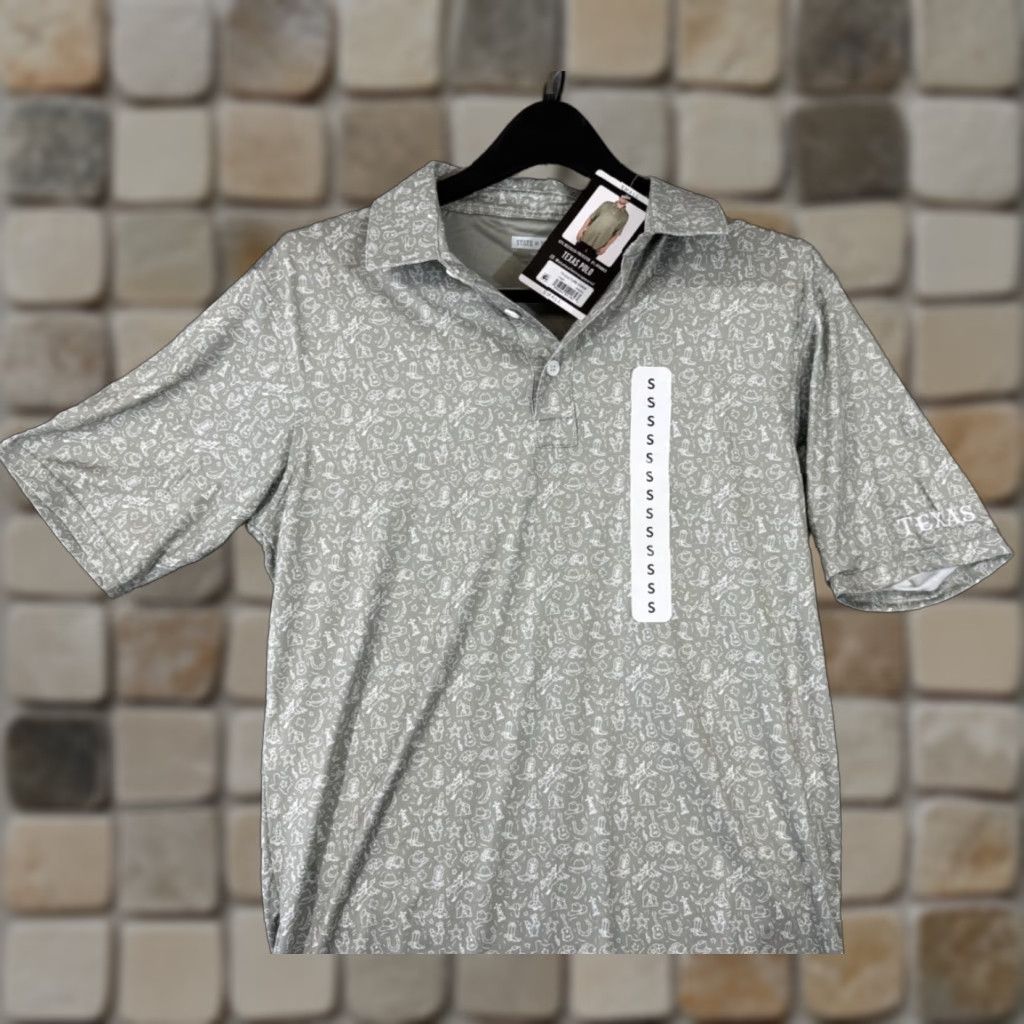 Vintage VINTAGE_State Of Mine Texas Performance Golf Polo Shirt Mens S Green Short Sleeve NWT Size US S / EU 44-46 / 1 - 1 Thumbnail