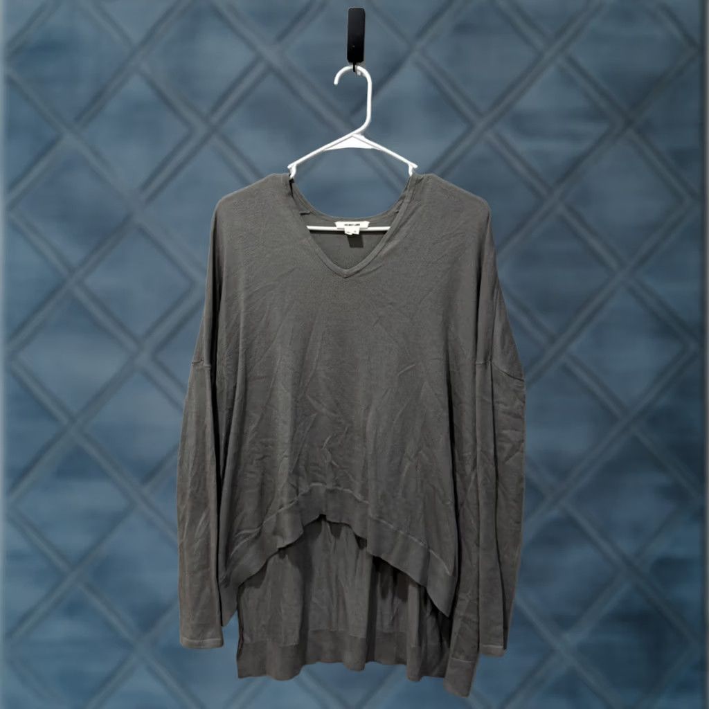 Helmut Lang HELMUT LANG Women’s Pullover Sweater Gray Wool Blend Wide Hem Size Small Size S / US 4 / IT 40 - 1 Thumbnail