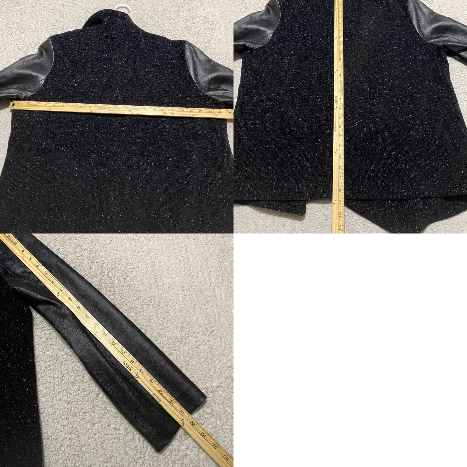 Eileen Fisher Eileen Fisher Jacket Womens Large Black Open Front Knit Wool Short Sleeve? Size L / US 10 / IT 46 - 8 Thumbnail