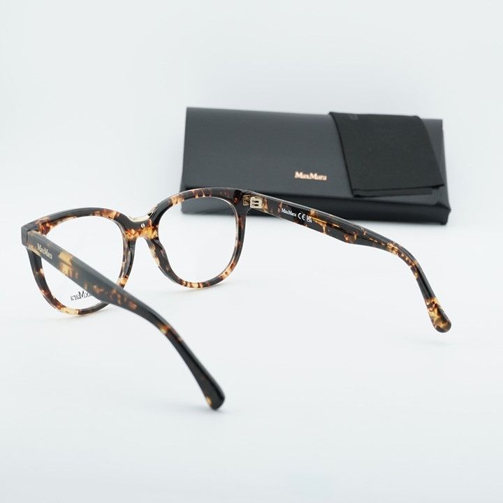 Max Mara Max Mara MM5110 052 Eyeglasses Havana 52mm Oval Frame Size ONE SIZE - 9 Thumbnail