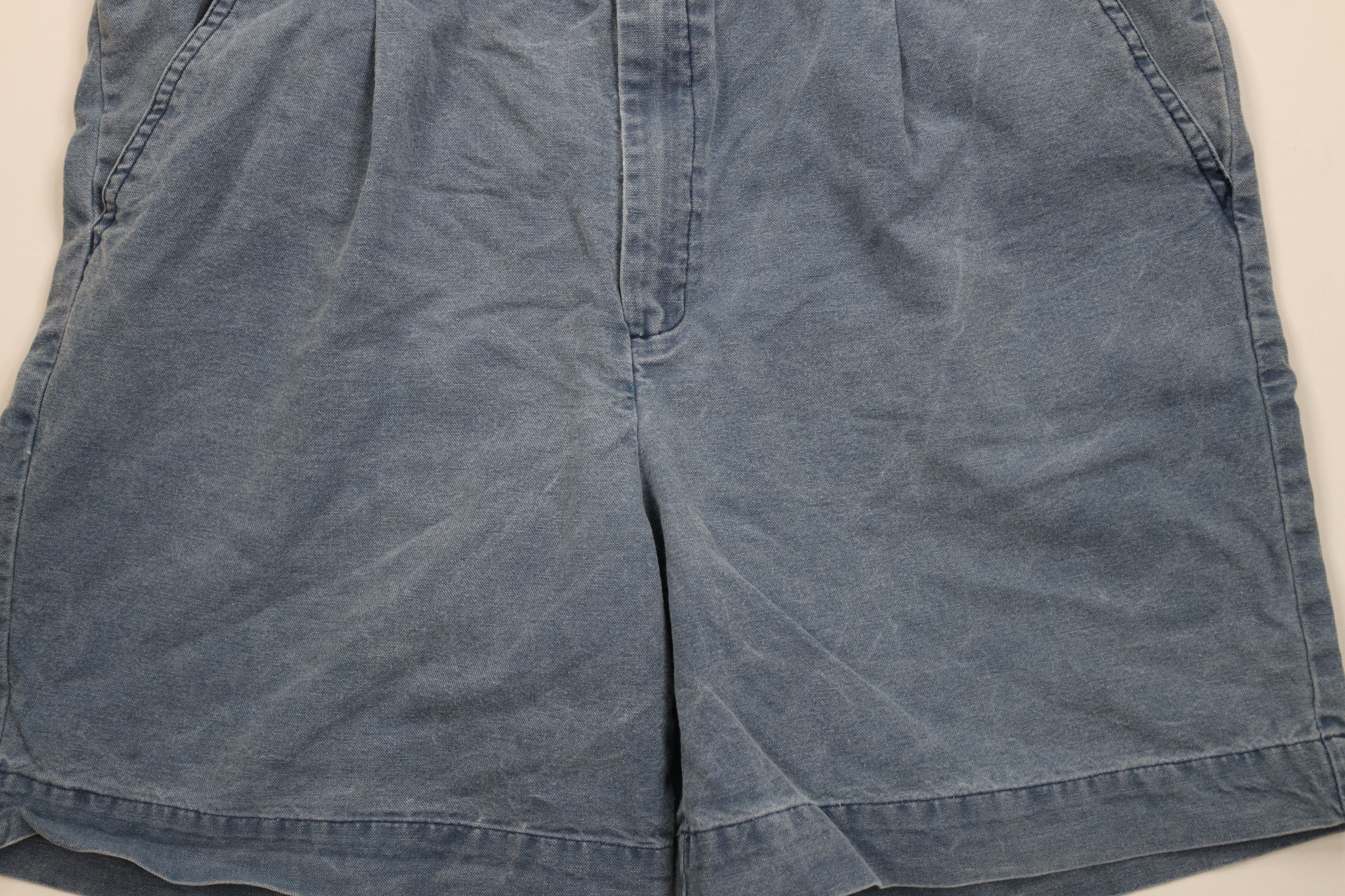 Vintage Vintage 90s Streetwear Stonewash Above Knee Shorts Blue Size US 36 / EU 52 - 3 Thumbnail