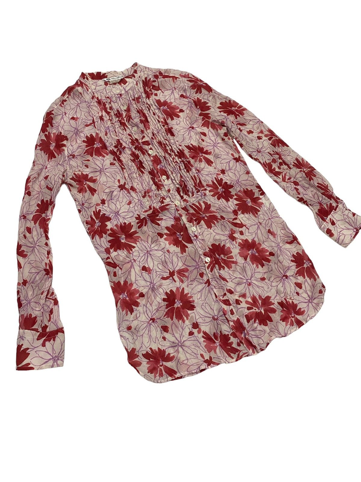 Loro Piana 🔥🔥💰💰Loro Piana red floral pleated Size M / US 6-8 / IT 42-44 - 4 Thumbnail