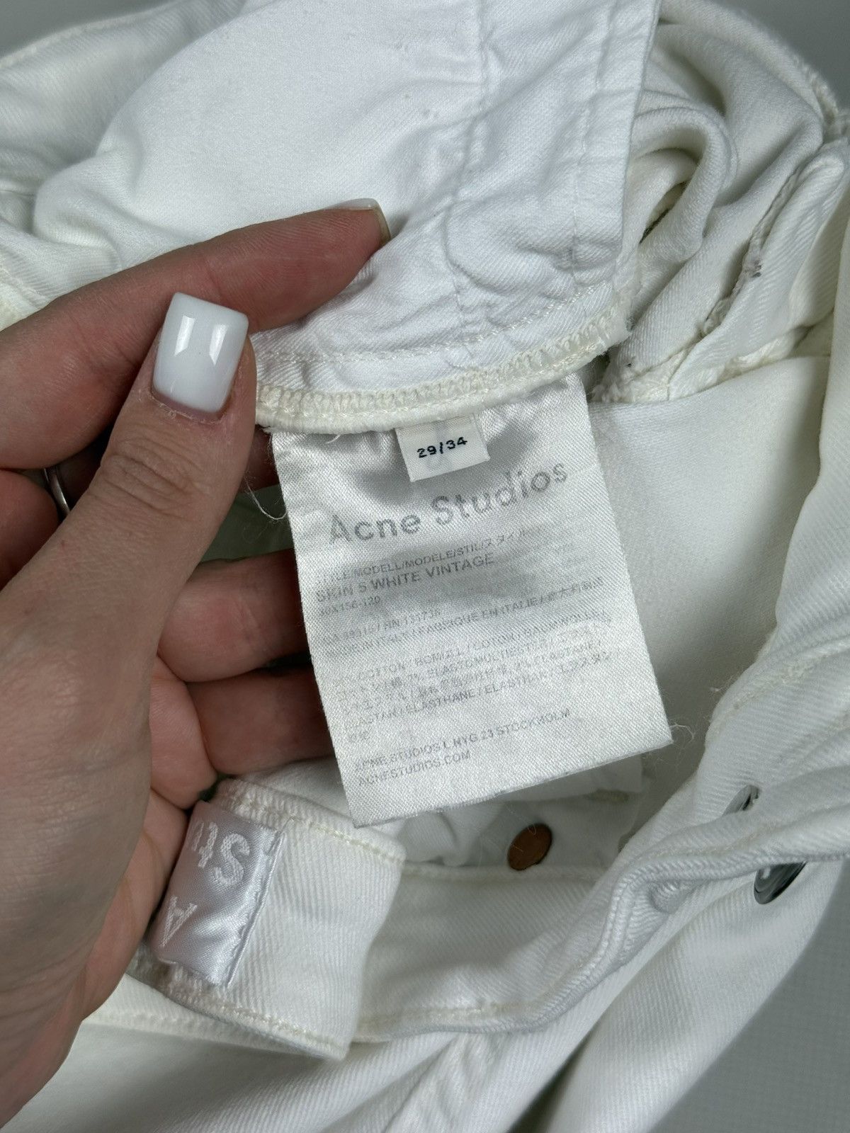 Acne Studios Acne Studios Skin 5 White Vintage Ladies Skinny Jeans Size 29" - 12 Thumbnail