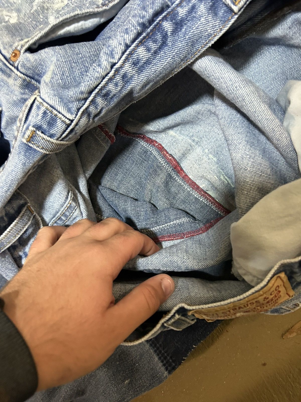 Other 1/1 Your World reconstructed vintage Levi’s denim jeans Size US 38 / EU 54 - 6 Thumbnail