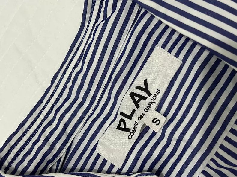 Comme des Garcons Comme Des Garcons Blue striped shirt Size S / US 4 / IT 40 - 1 Thumbnail