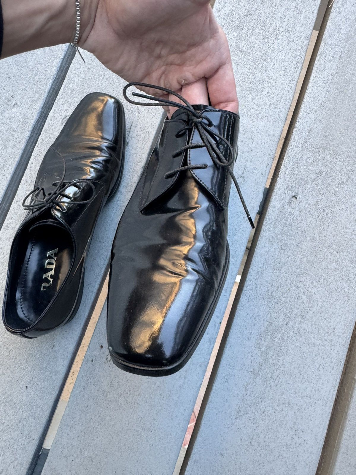 Prada Shiny black Prada dress shoes Size US 6 / EU 39 - 6 Thumbnail