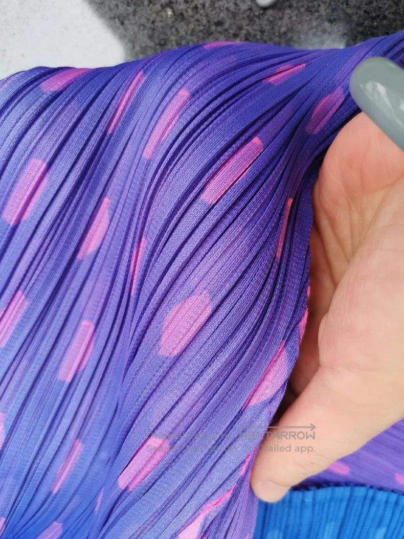 Issey Miyake Issey Miyake Blue-Purple Gradient with Plum Purple Polka D Size L / US 10 / IT 46 - 5 Thumbnail