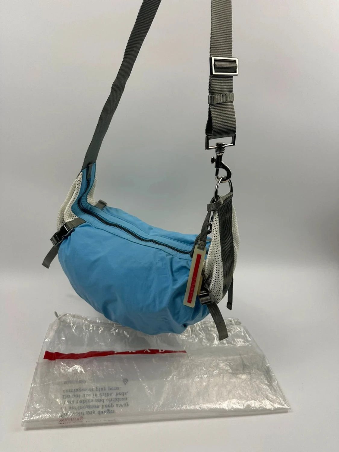 Prada Prada Sport 00´s Mesh Sky Blue Sling Bag Size ONE SIZE - 1 Thumbnail