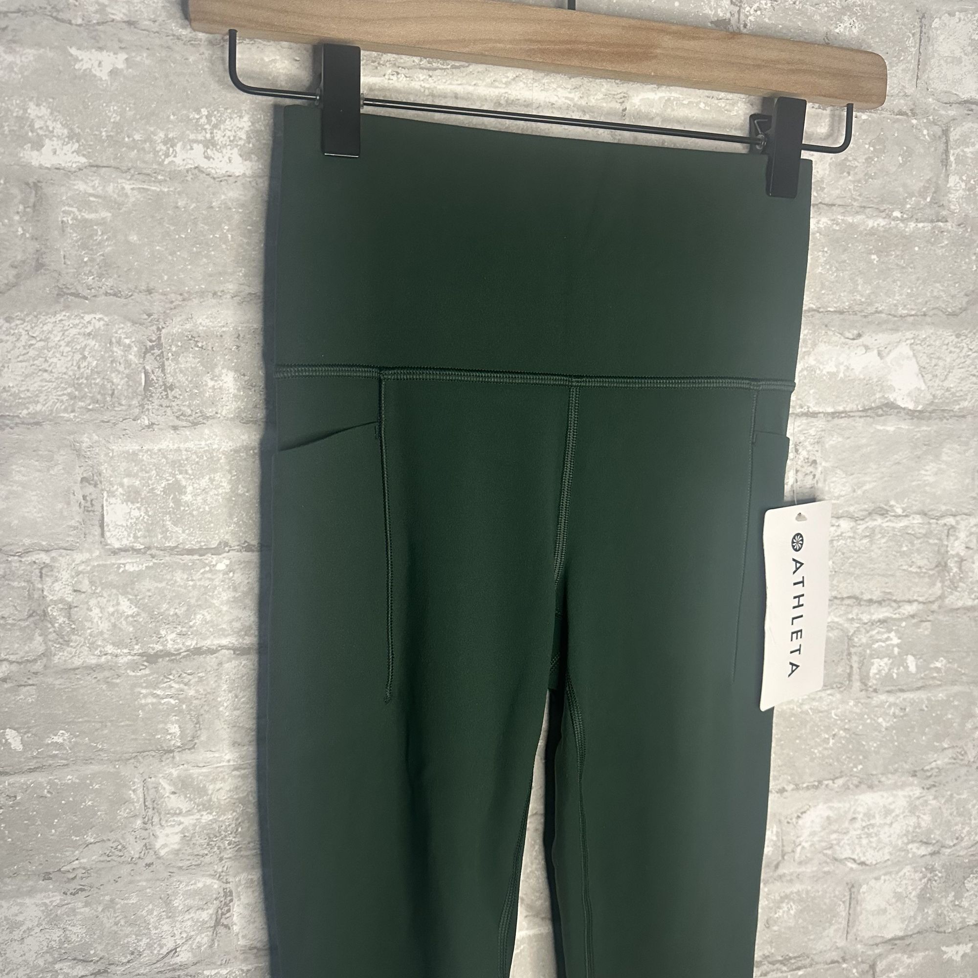 Athleta Athleta Salutation Stash Mesh Tight NWT XXS (Seaweed Snack) Size 24" / US 00 / IT 34 - 5 Thumbnail