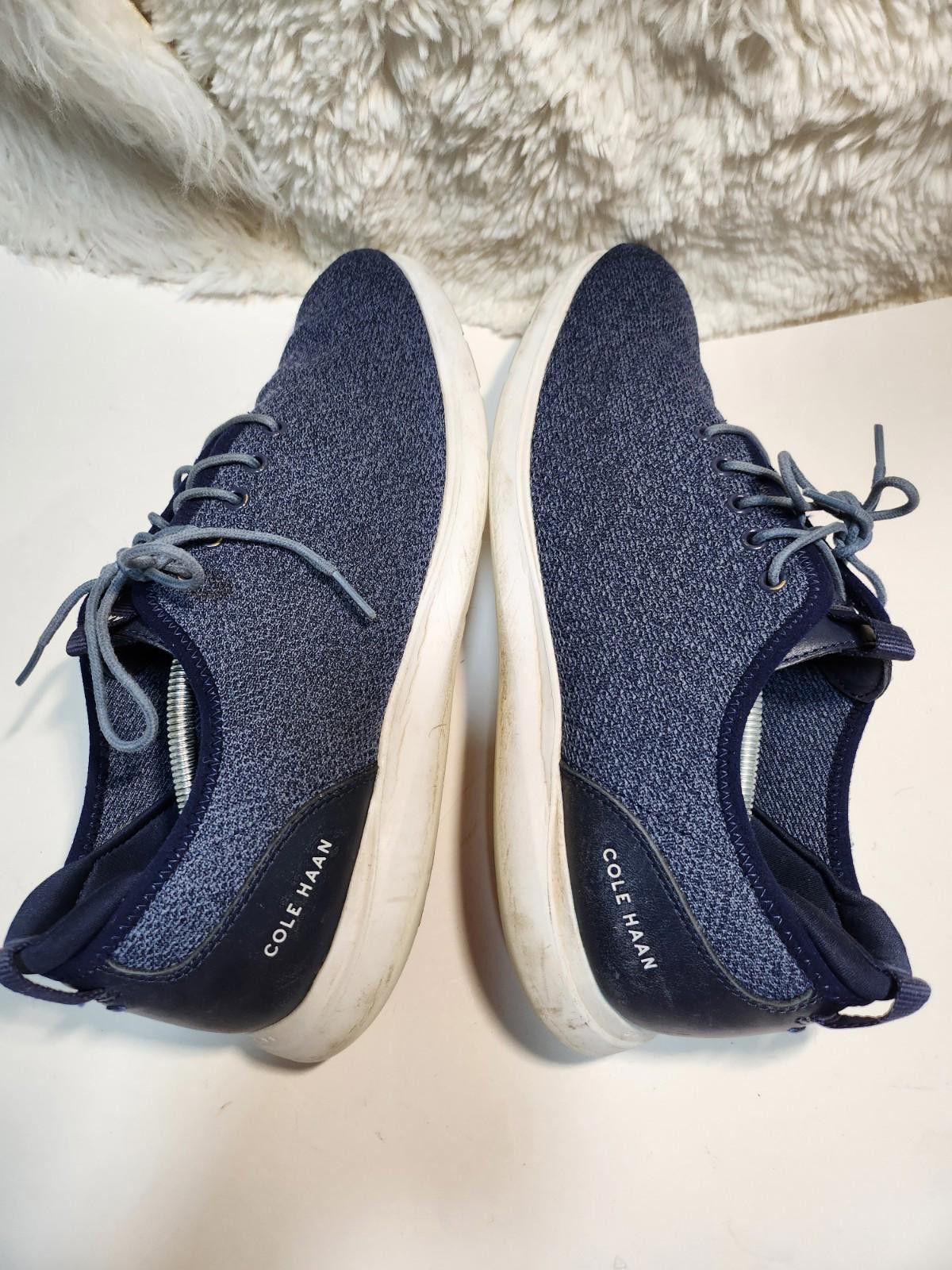 Cole Haan Cole Haan Men's Size 13 M Navy Blue Knit Oxford Sneakers Size US 13 / EU 46 - 5 Thumbnail