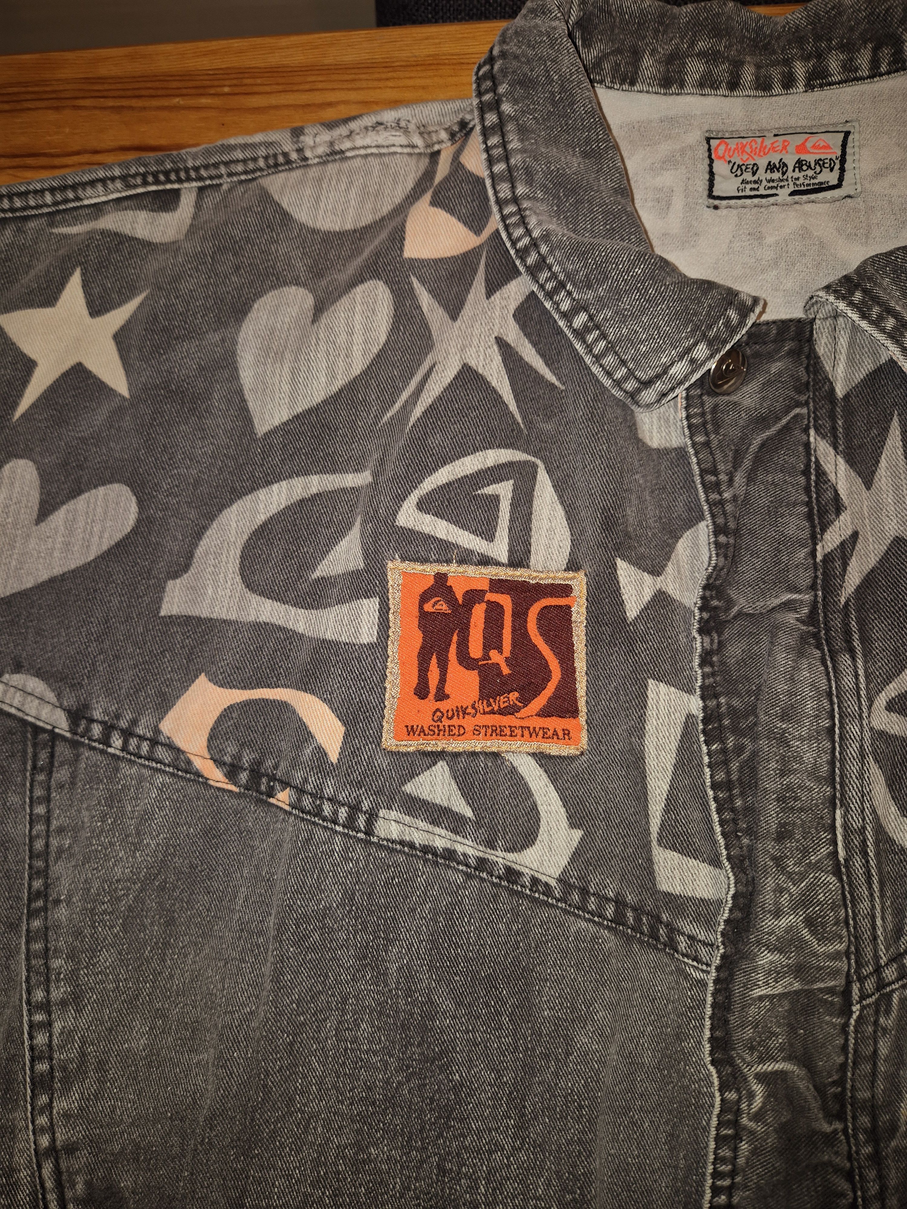 Quiksilver Quiksilver Used and Abused Rare 1988 Denium Jacket Size XL Size US XL / EU 56 / 4 - 3 Thumbnail