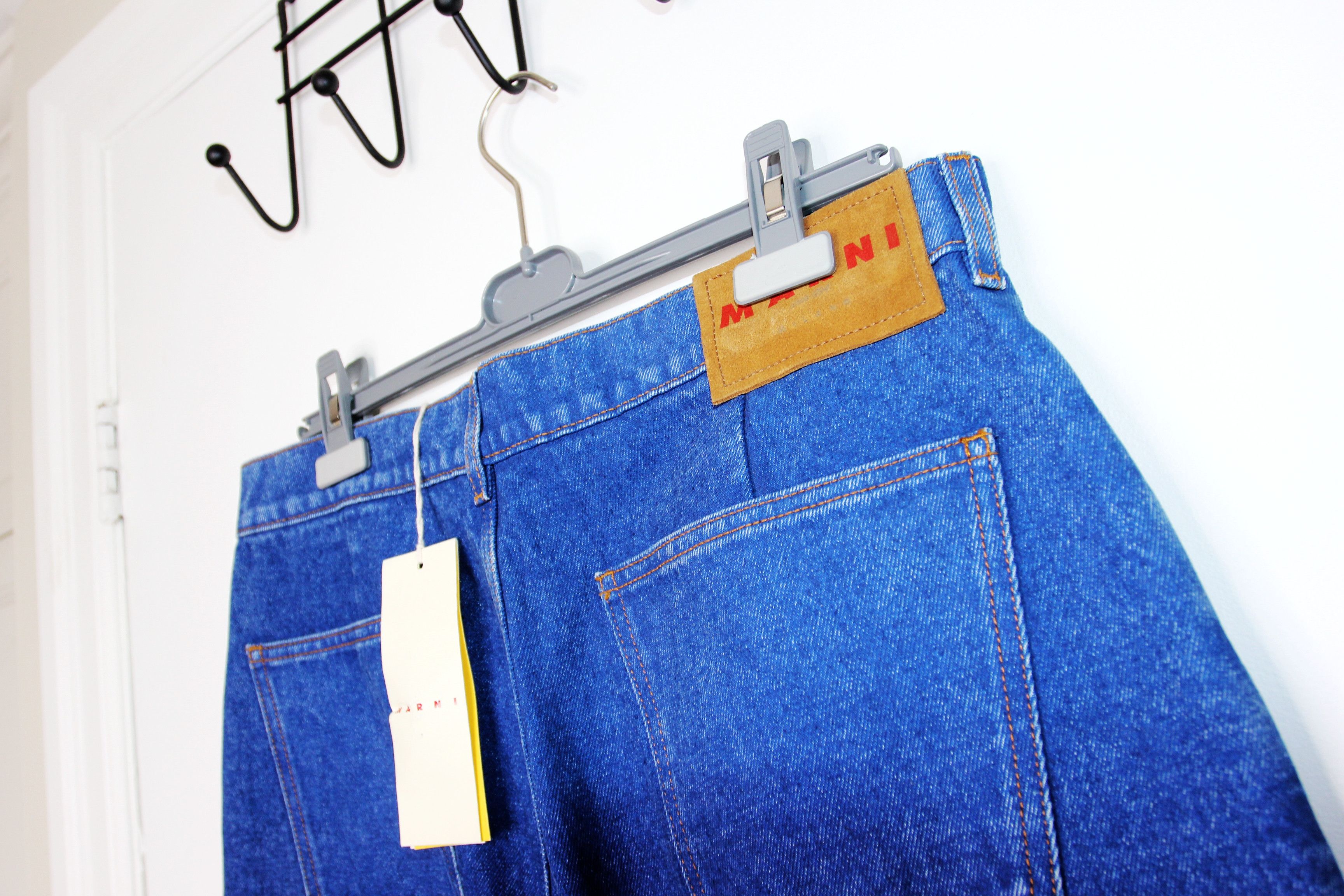 BNWT AW24 MARNI BLEACHED COATED WIDE LEG DENIM JEANS 48