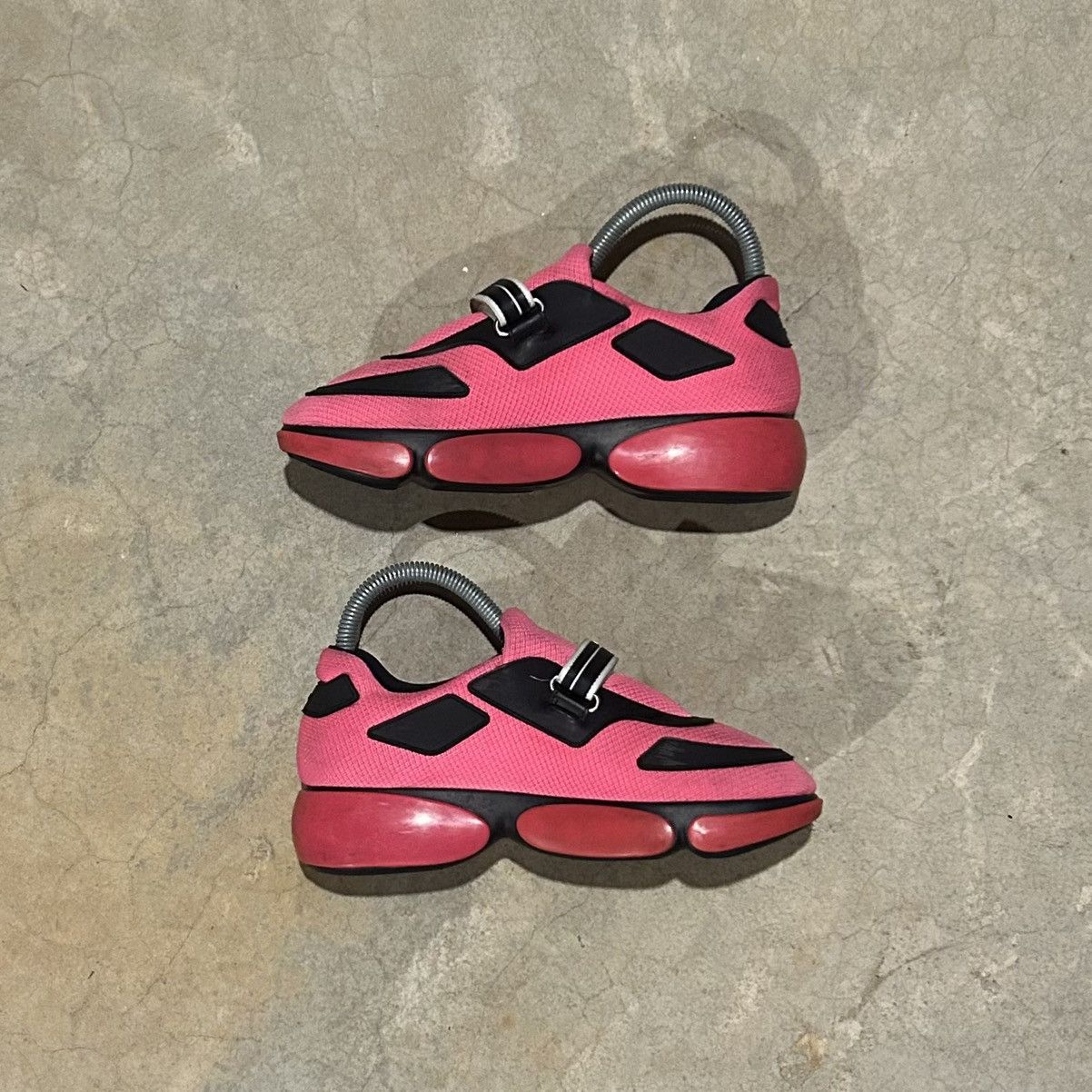Prada Prada Cloudbust Knit Sneakers Fluorescent Pink US 5 Size US 5 / EU 37 - 4 Thumbnail