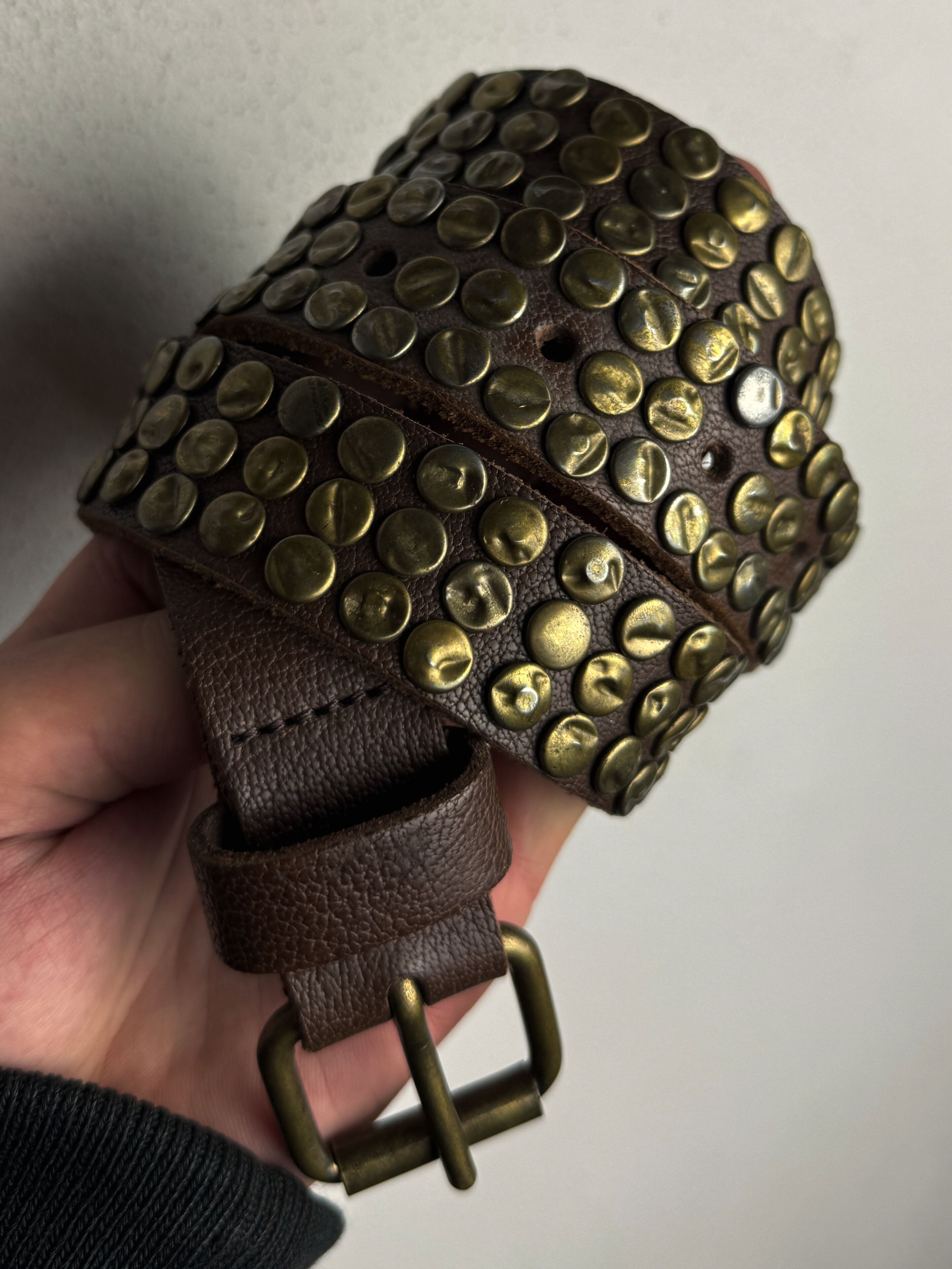 Hysteric Glamour Y2K Heavy Studded Leather Belt Punk Grunge Rockstar Size ONE SIZE - 1 Thumbnail