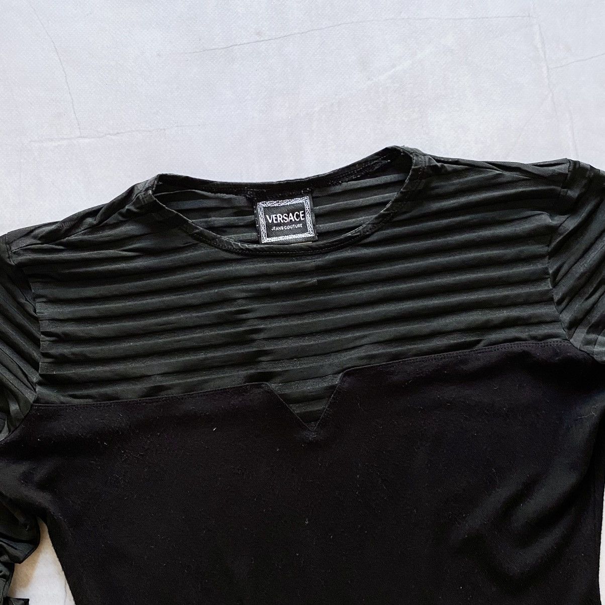 Versace Vintage Versace Black Mesh Cotton Bodysuit Tank Top Size S / US 4 / IT 40 - 2 Thumbnail