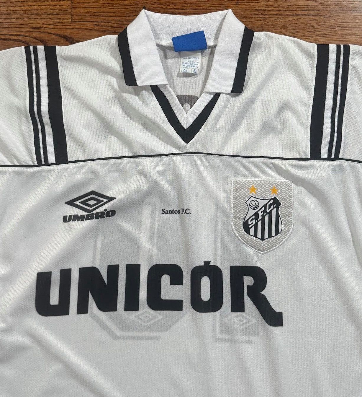 Umbro Vintage Umbro Santos F.C. Jersey (Size L) Size US L / EU 52-54 / 3 - 3 Thumbnail