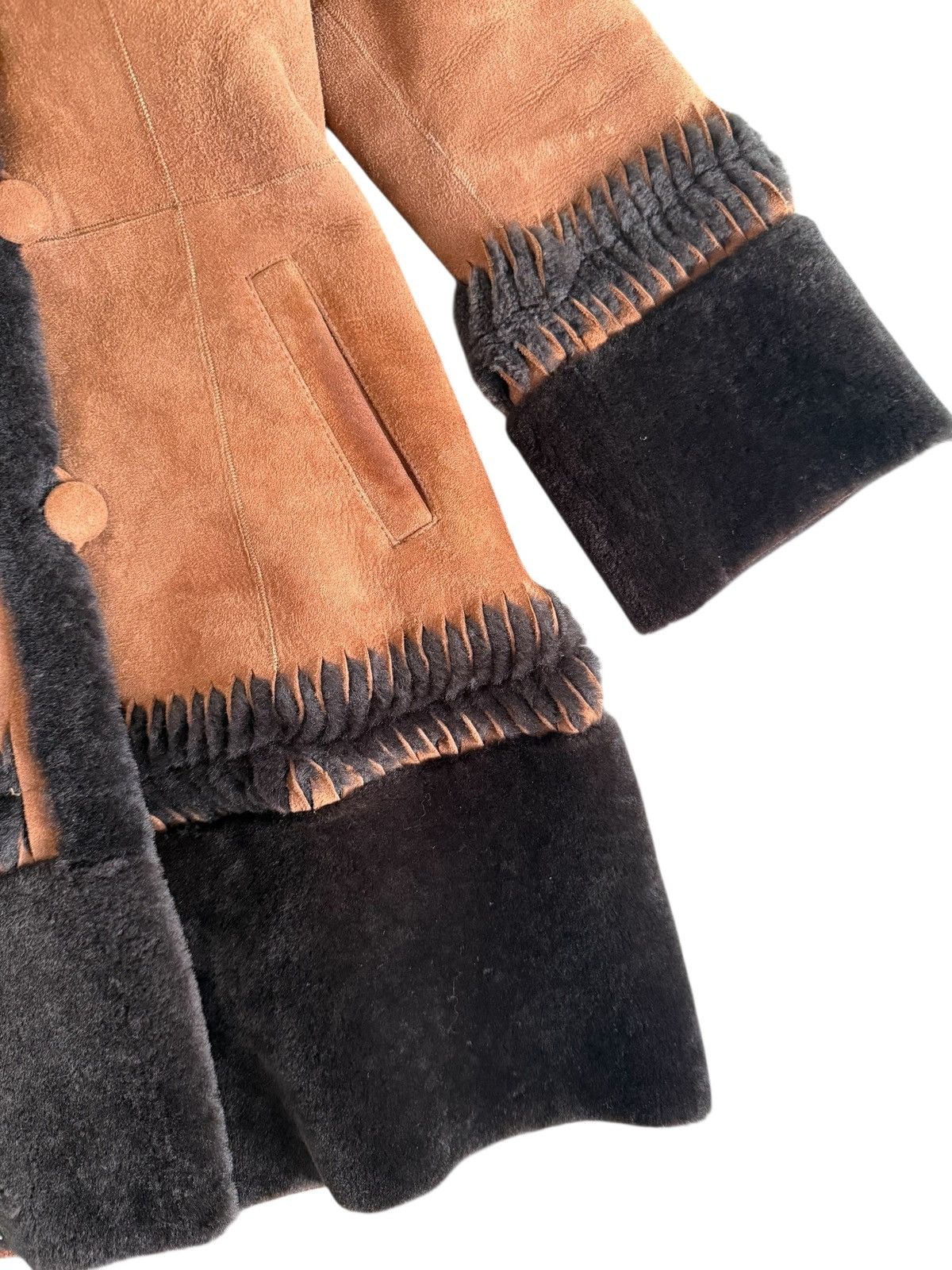 Balmain RARE Balmain suede & shearling coat Size S / US 4 / IT 40 - 4 Thumbnail