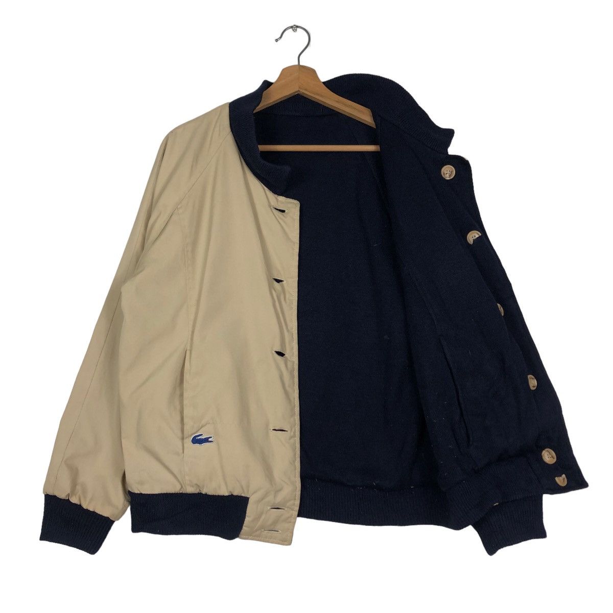 Japanese Brand Vintage Bomber Jacket Reversible Lacoste Japan Issey Miyake Size US M / EU 48-50 / 2 - 11 Thumbnail