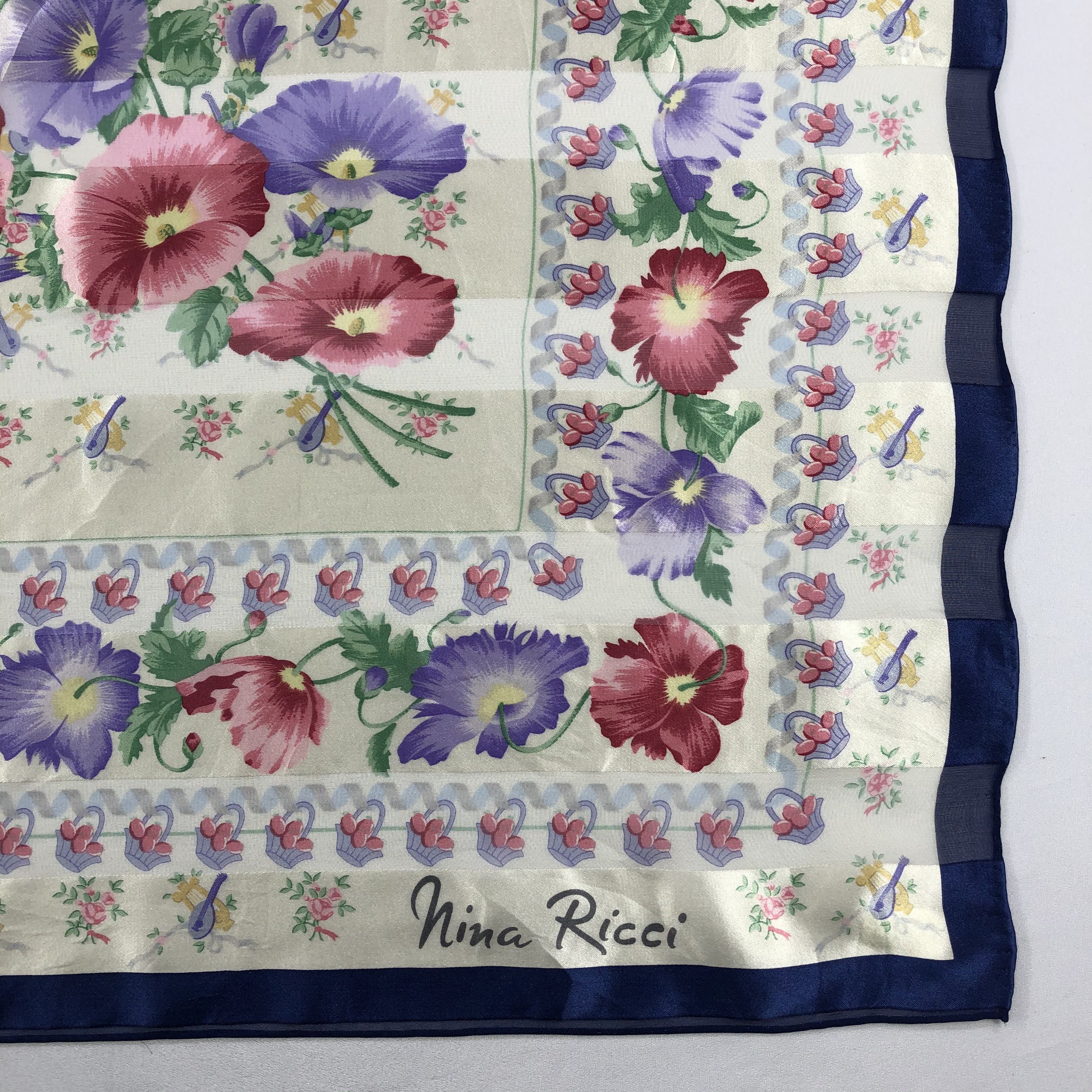 Nina Ricci × Vintage Vintage Nina Ricci Silk Scarf Size ONE SIZE - 4 Thumbnail