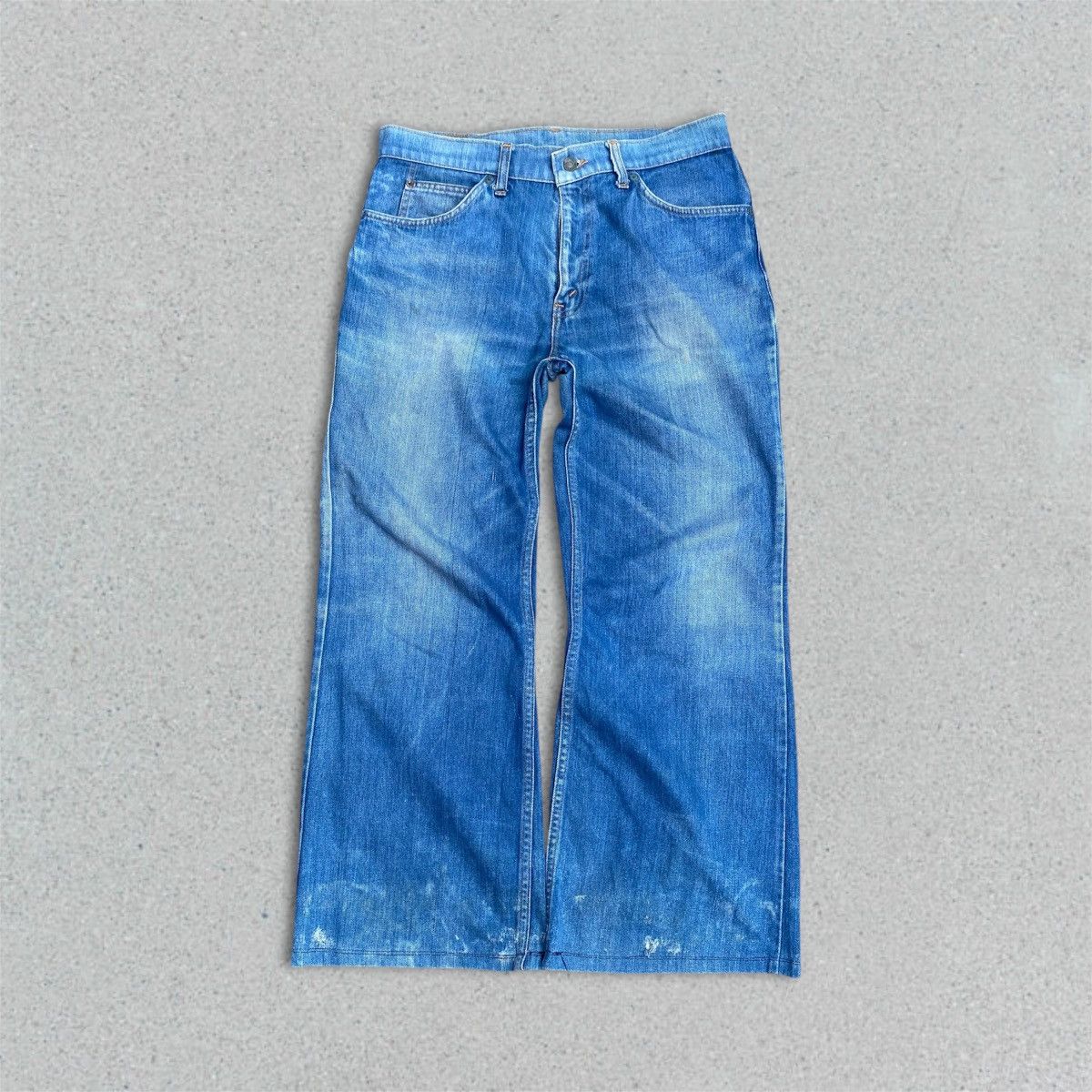 Levi's 1970’s LEVI’S 525 ORANGE TAB WIDELEG BELL BUTTON PANTS Size US 34 / EU 50 - 2 Thumbnail