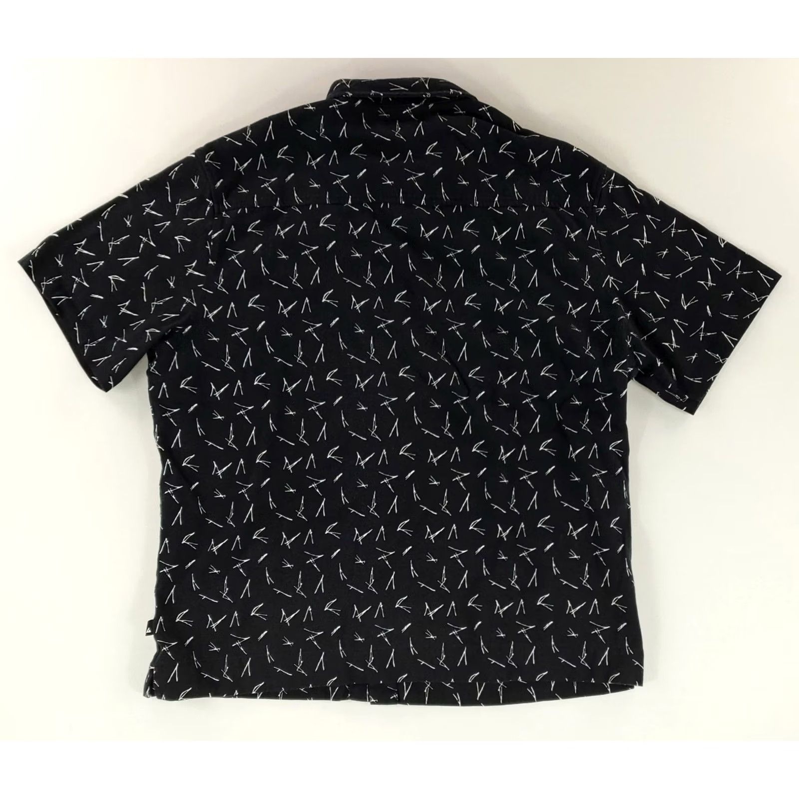 Vintage American Giant Shirt Button Up Patterned Black Short Sleeve Mens 2XL Size US XXL / EU 58 / 5 - 5 Thumbnail