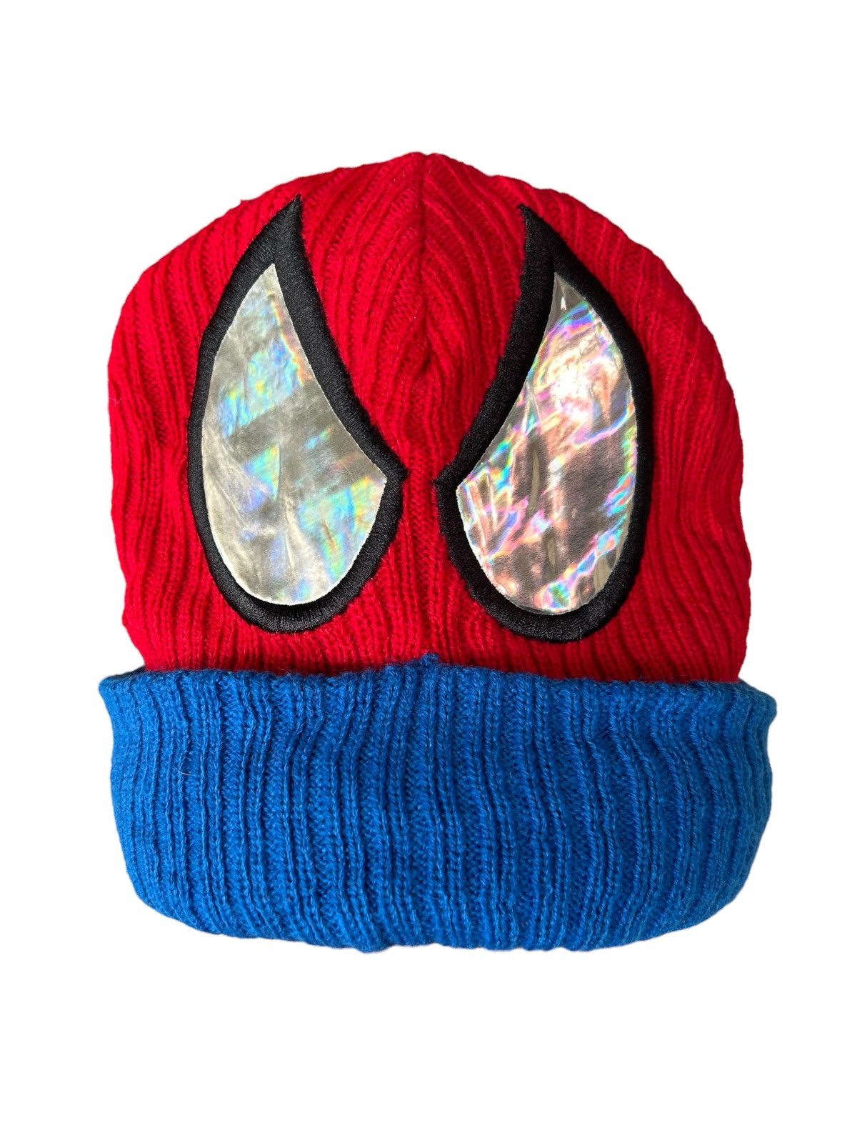 Japanese Brand × Vintage Y2k Spider Man Beanie Hat Eye Big Logo 00s Size ONE SIZE - 1 Thumbnail