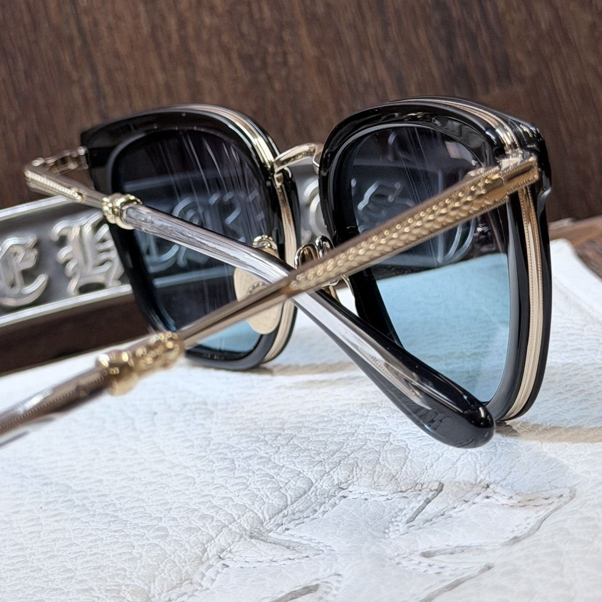 Chrome Hearts Chrome Hearts Strapadictome ‘Ocean’s Depth’ Sunglasses Size ONE SIZE - 9 Thumbnail