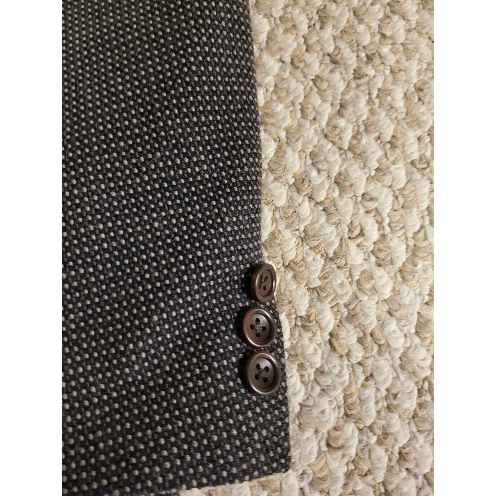 Armani Collezioni Giorgio Armani Collezioni Navy Brown Wool Blazer 54 Size 54R - 2 Thumbnail