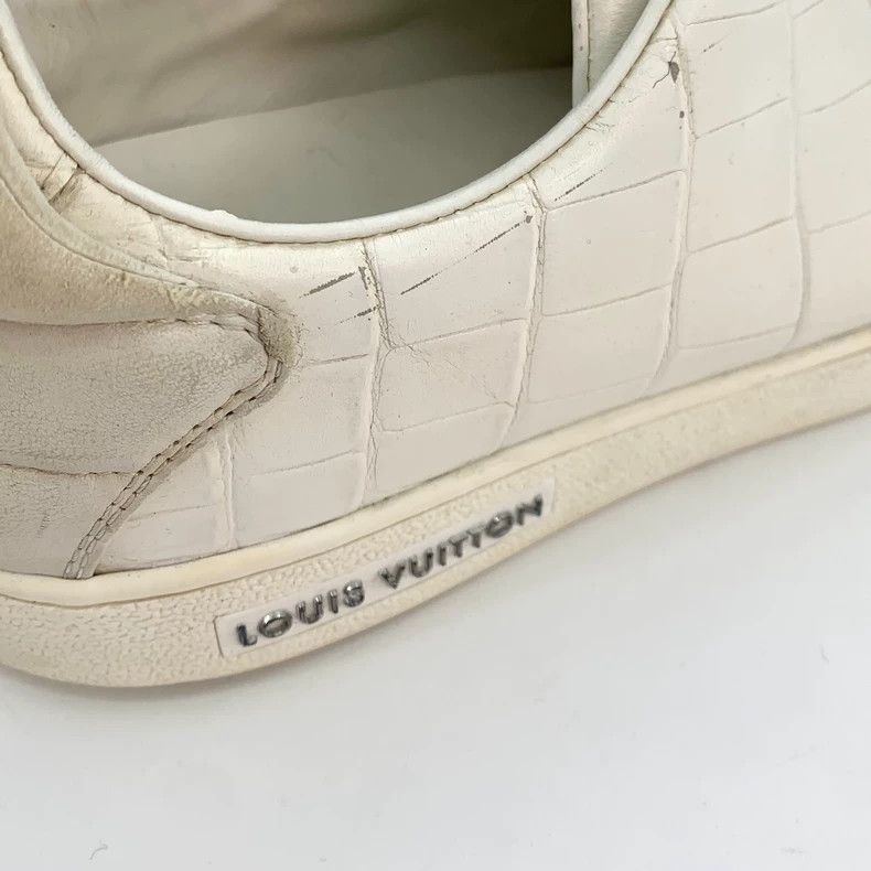 Louis Vuitton Louis Vuitton White Checkerboard Lace Up Casual Sneakers Size US 8.5 / EU 41-42 - 9 Thumbnail