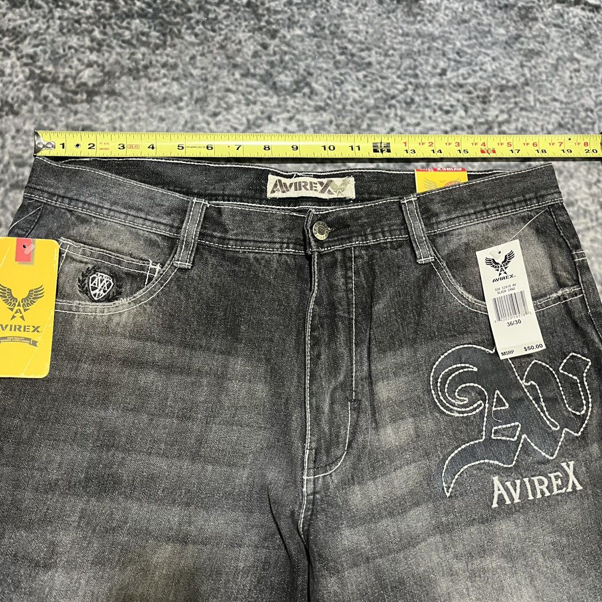 Avirex VINTAGE Y2K AVIREX BAGGY WIDE LEG GRUNGE SKATER JEANS NEW Size US 36 / EU 52 - 12 Thumbnail