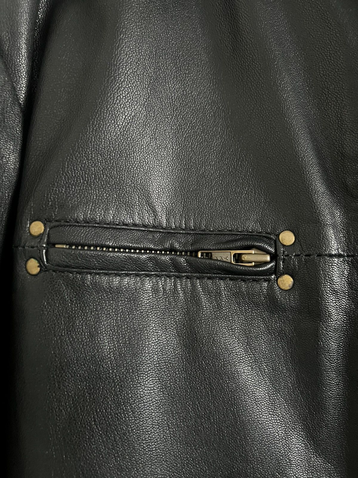 Jack & Jones Goat skin leather jacket Size US L / EU 52-54 / 3 - 3 Thumbnail