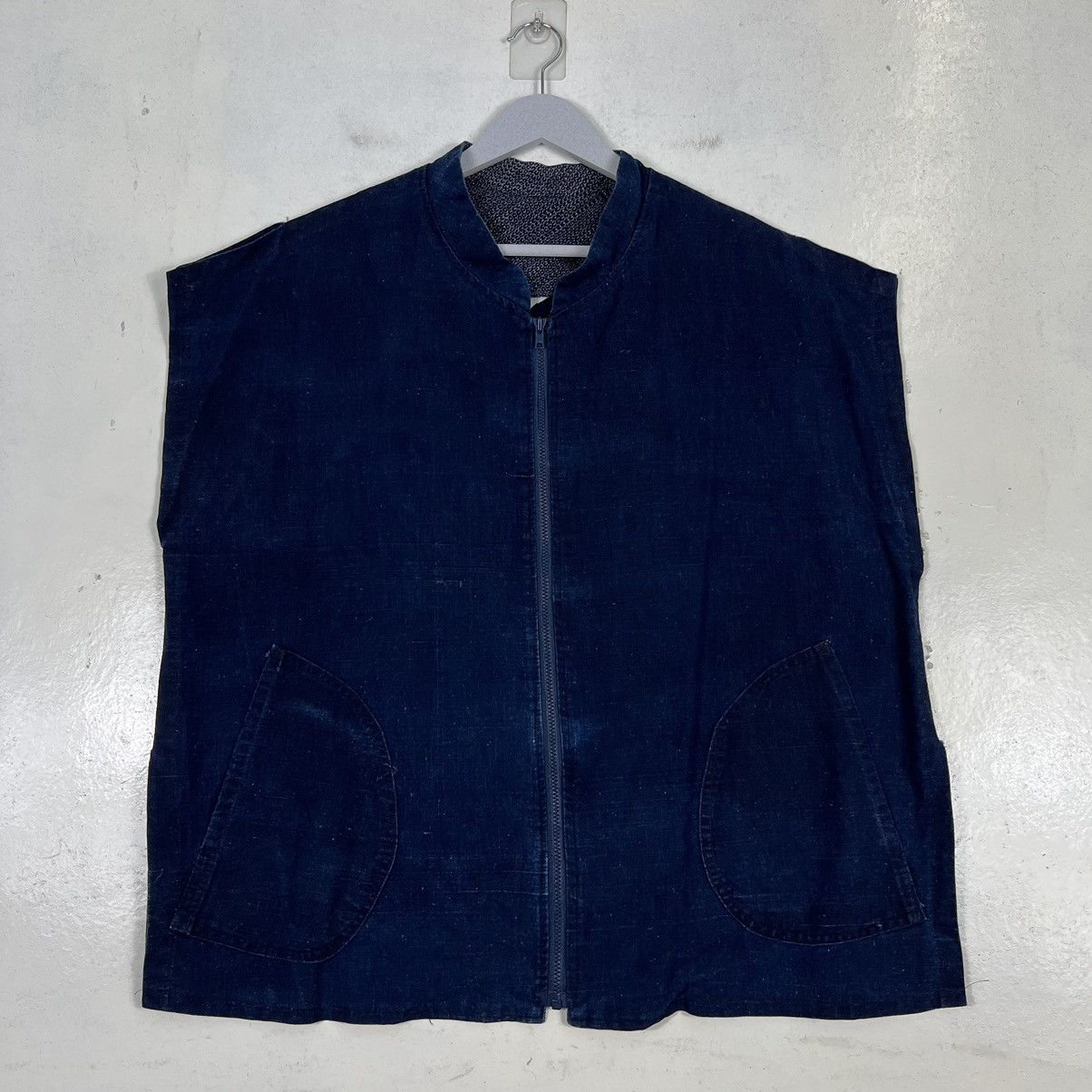 Indigo 🔥 70s VINTAGE INDIGO JAPAN TANK TOP JACKET Size US XL / EU 56 / 4 - 2 Thumbnail