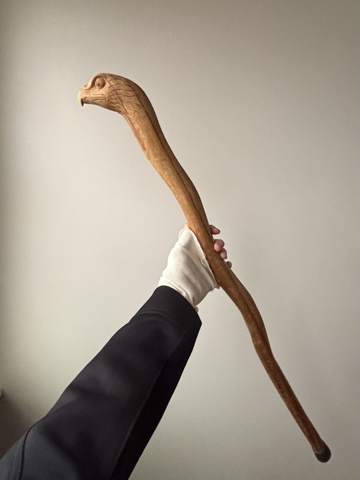 Harley Davidson × Vintage Vintage Wood Cane Hand Carved Eagle 1970s Walking Stick Size ONE SIZE - 3 Thumbnail