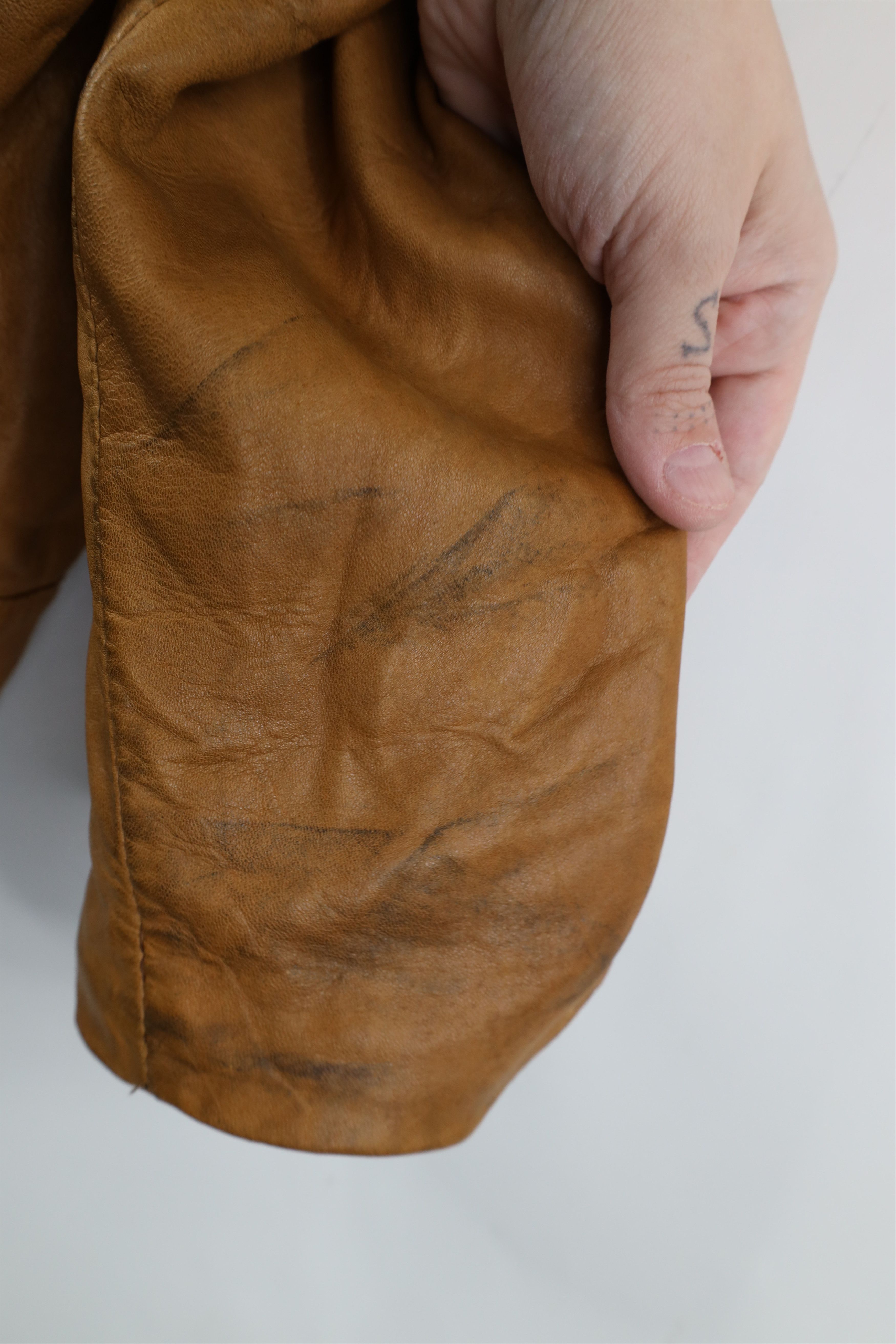 Vintage Vintage 60s 70s Streetwear Soft Leather Camp Collar Jacket Size US XXL / EU 58 / 5 - 13 Thumbnail