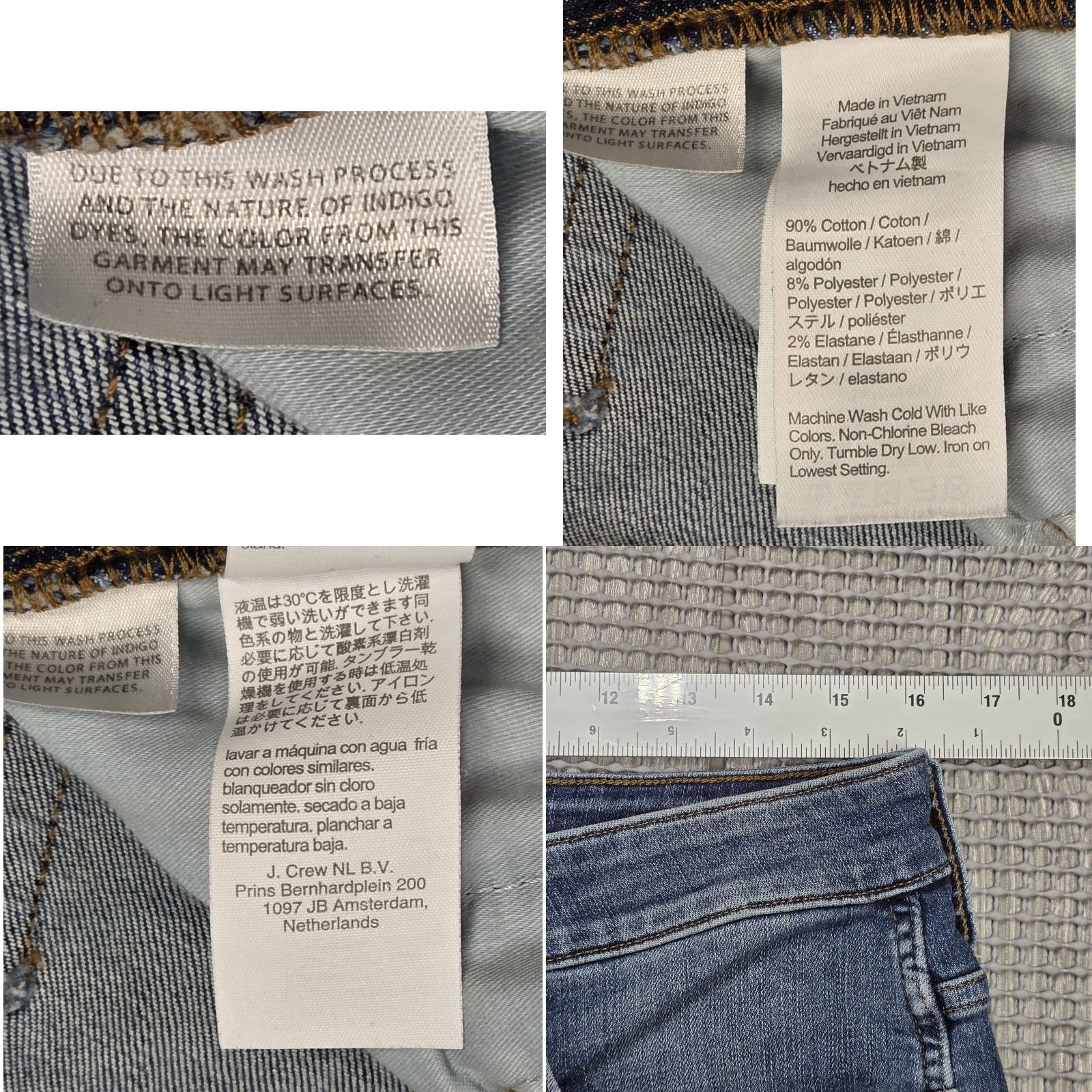 J.Crew VINTAGE J. CREW Jeans Slim Straight Blue 32 Tall 30 Distressed Medium Wash 32x30 Women's Jeans Size 24" / US 00 / IT 34 - 9 Thumbnail
