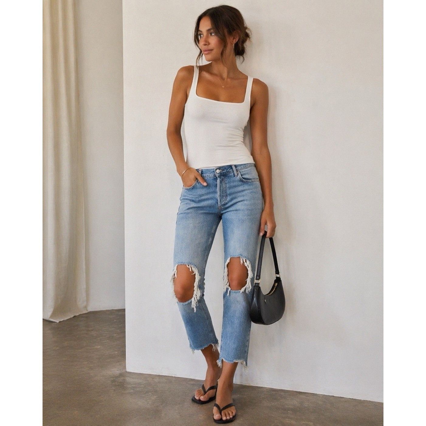 Free People We The Free By. Free People Ripped Jeans Womens 26 Blue Stra Size 26" / US 2 / IT 38 - 1 Thumbnail