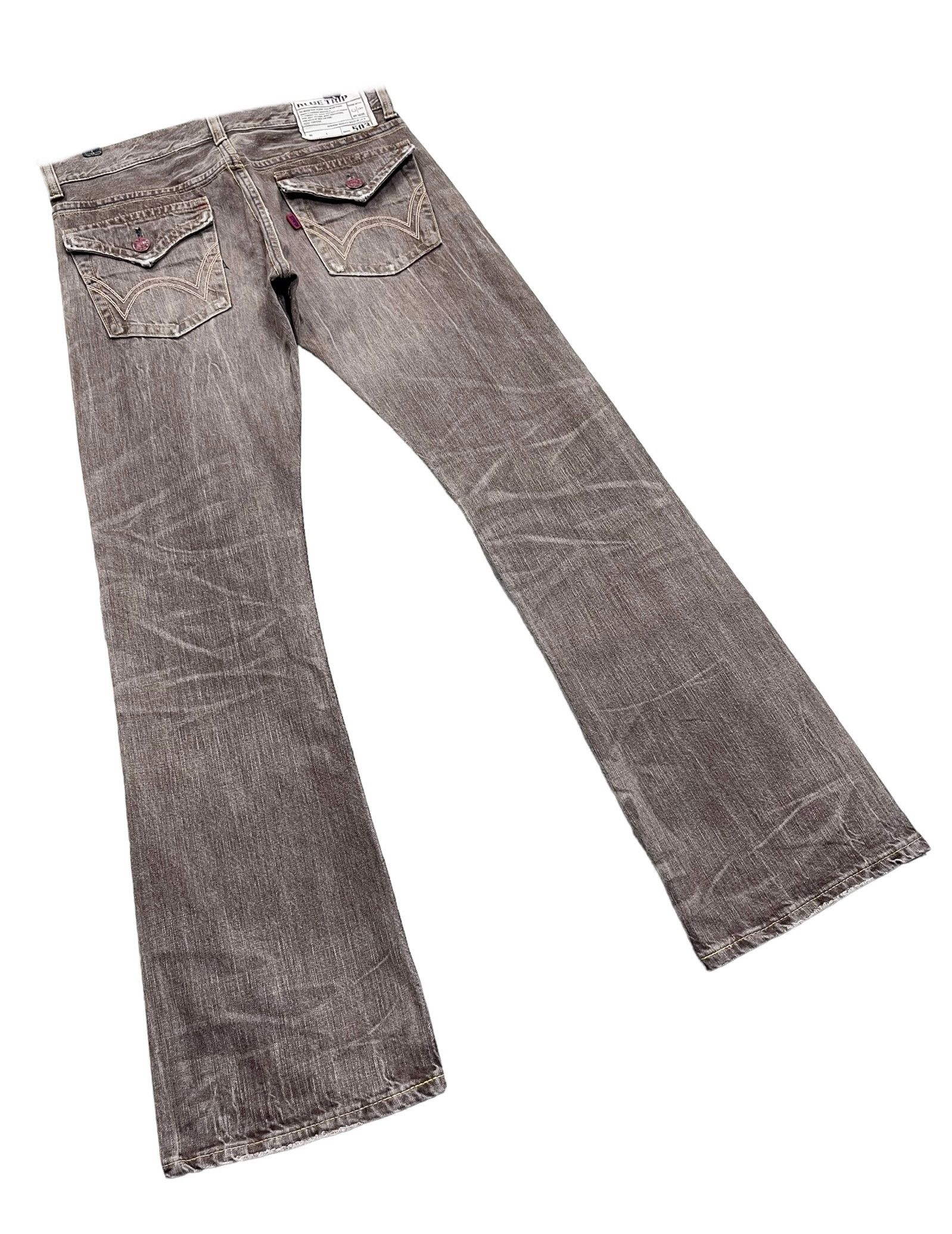 Edwin FYE🔥Vtg EDWIN 503 FLARE Retro Punk Rare Brown Denim Pants Size US 31 - 7 Thumbnail