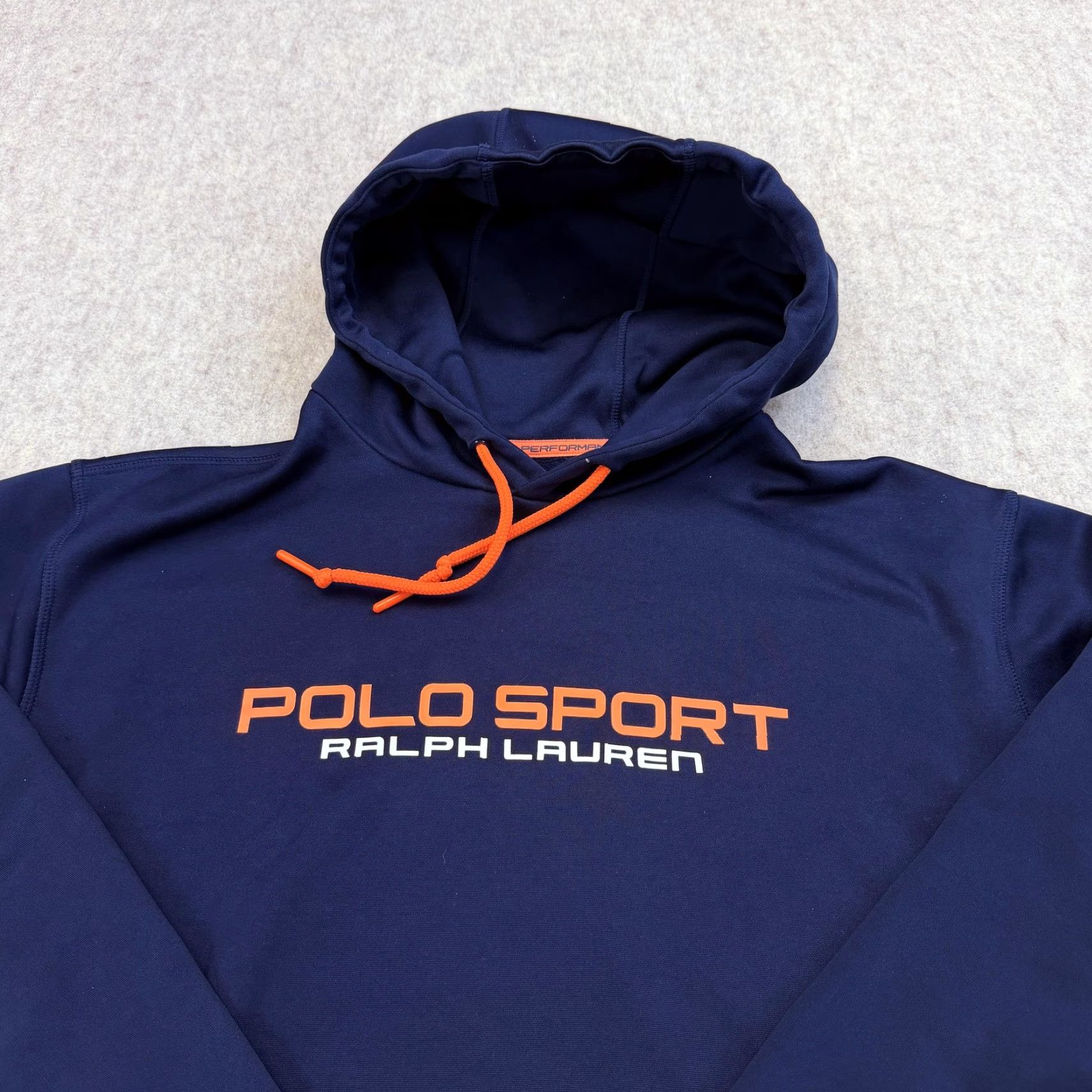 Polo Ralph Lauren Polo Ralph Lauren Hoodie Mens L Navy Performance Thumbholes Pullover Shirt/Hoody Graphic Print Logo Pockets Sports Fleece Polyester Size US L / EU 52-54 / 3 - 3 Thumbnail