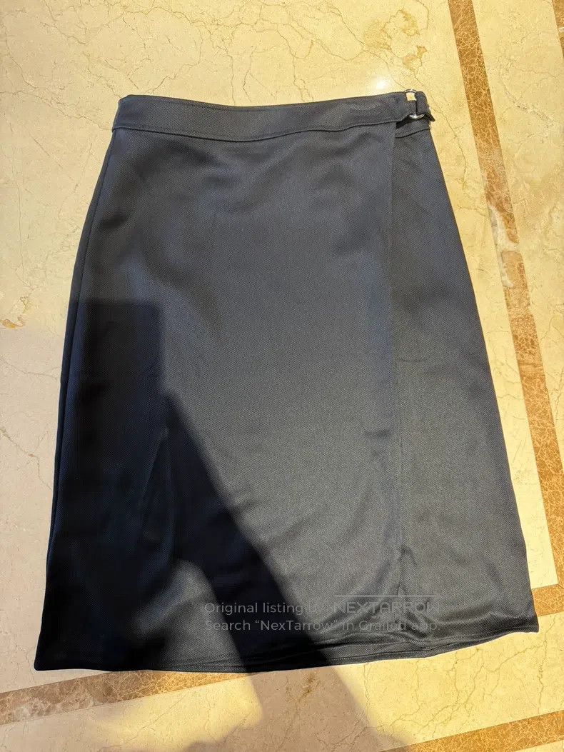 Hermes Hermes Silk Blend, Black, One-Piece Stone Wrap Skirt Size 24" / US 00 / IT 34 - 1 Thumbnail