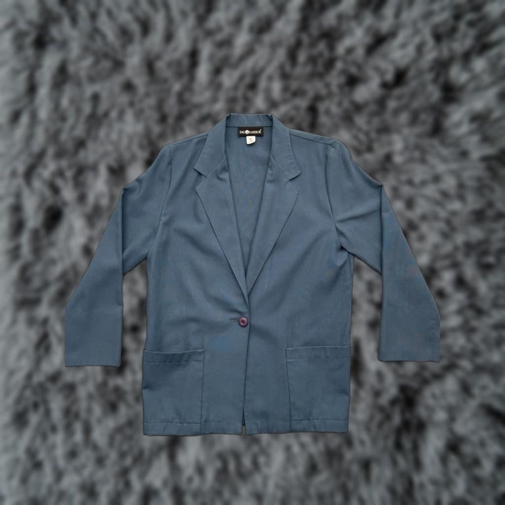 Vintage VINTAGE Sag Harbor Blazer Size 10 Blue 90s Y2K Patch Pockets Business Womens Size L / US 10 / IT 46 - 1 Thumbnail