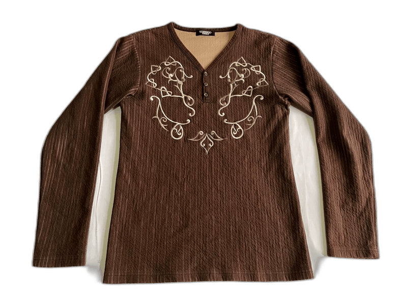 Yohji Yamamoto Vintage Embroidered Long Sleeve Top Size M / US 6-8 / IT 42-44 - 1 Thumbnail