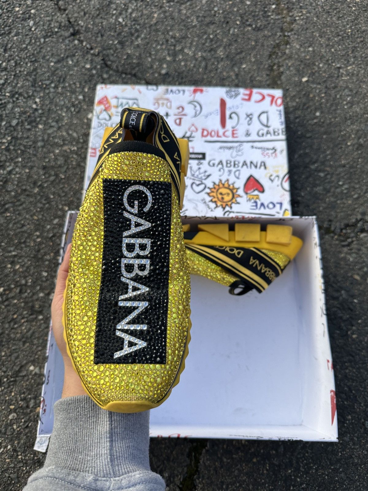Dolce & Gabbana Dolce Gabbana Sorrento Yellow Rhinestone Size US 11 / EU 44 - 2 Thumbnail