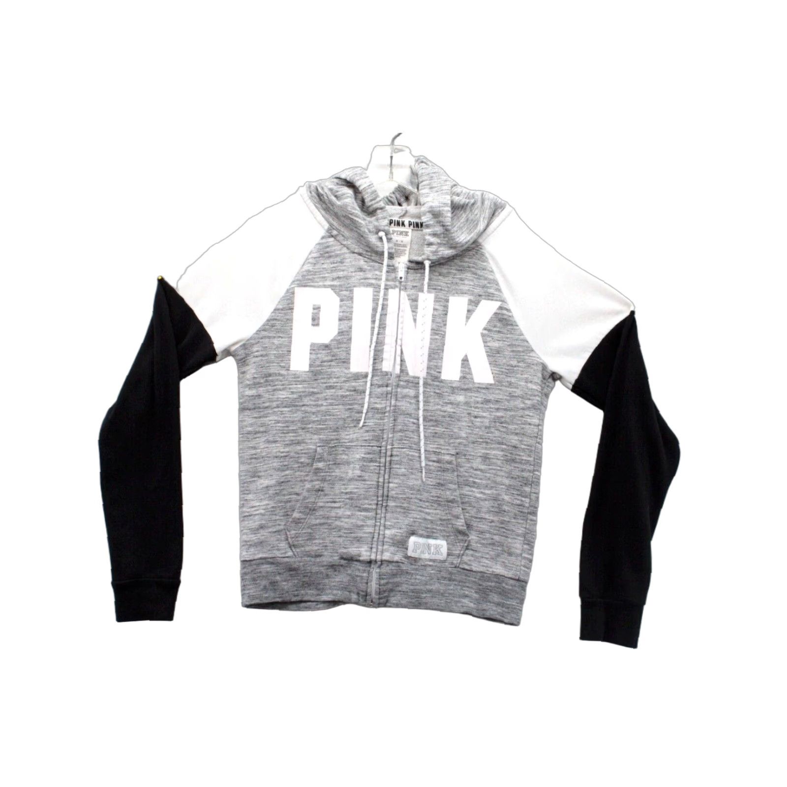 Victoria's Secret Victoria’s Secret PINK Hoodie Women's Medium Gray Black Activewear Athleisure Logo Zip Full Zip Casual Ready-to-Wear Mens? Ladies? Size M / US 6-8 / IT 42-44 - 1 Thumbnail