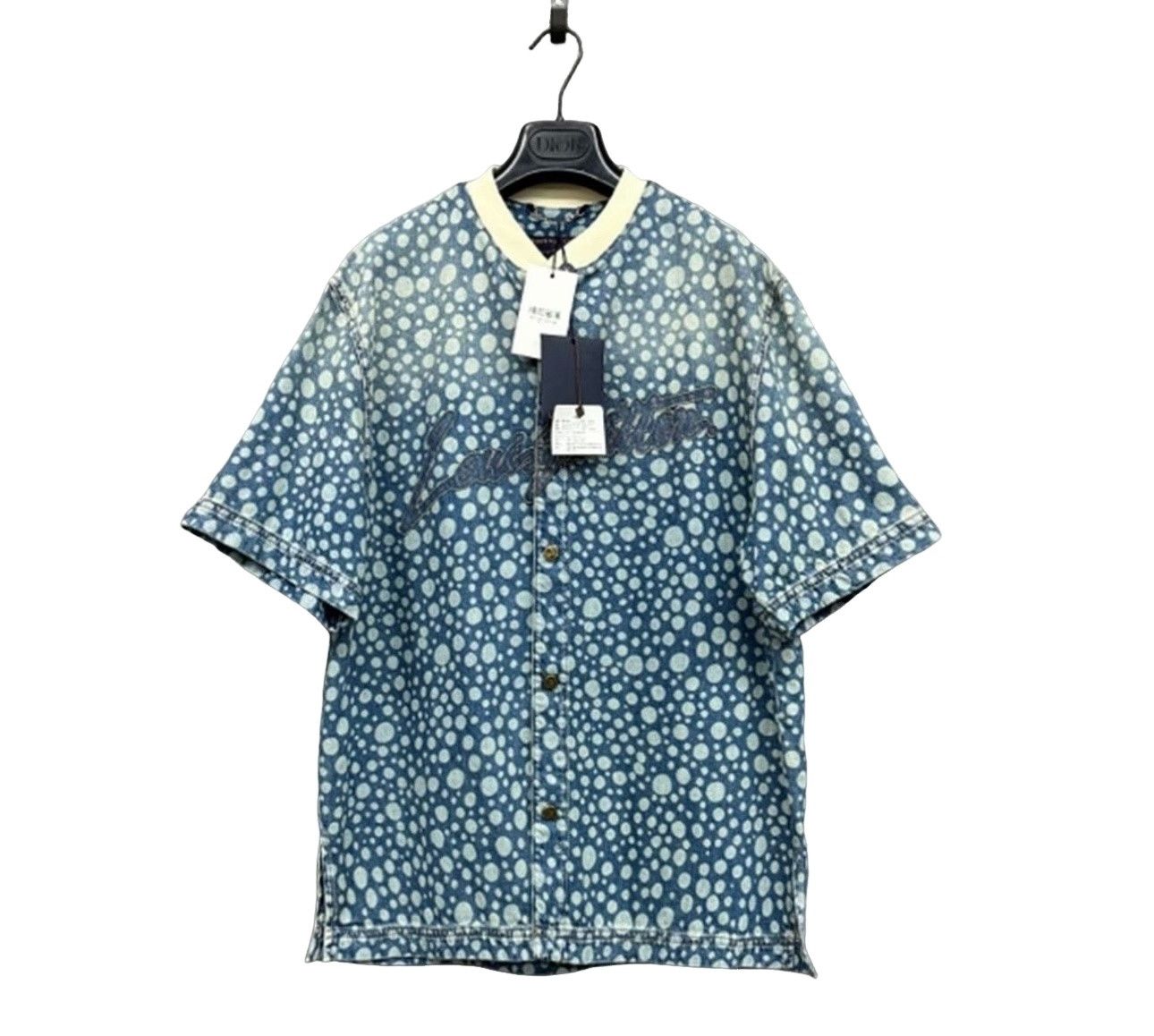 Louis Vuitton Louis Vuitton Polka Dot Denim Shirt Size L Size US L / EU 52-54 / 3 - 1 Thumbnail