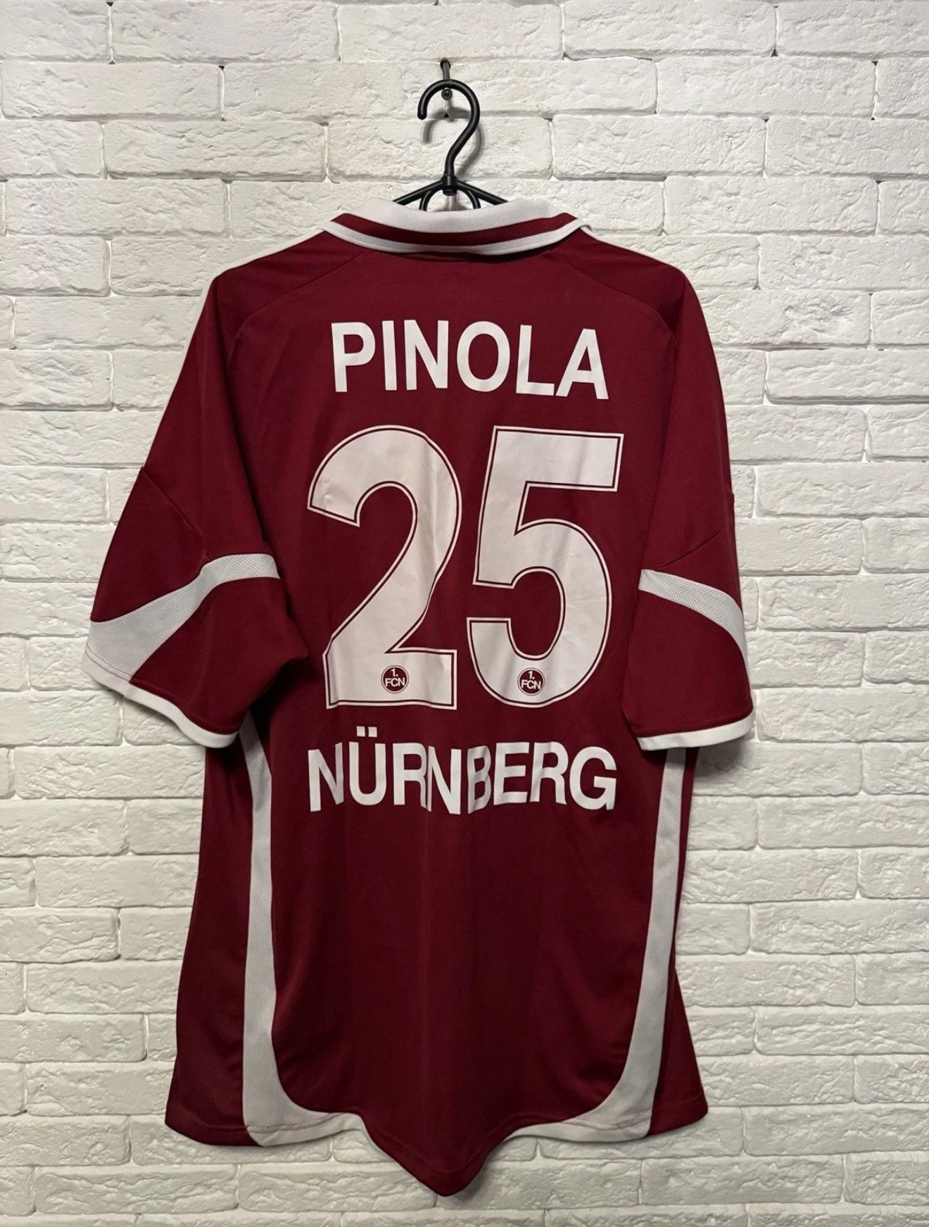 Adidas Adidas Nurnberg PINOLA #25 09/10 Jersey Home Football Shirt Size US XL / EU 56 / 4 - 8 Thumbnail