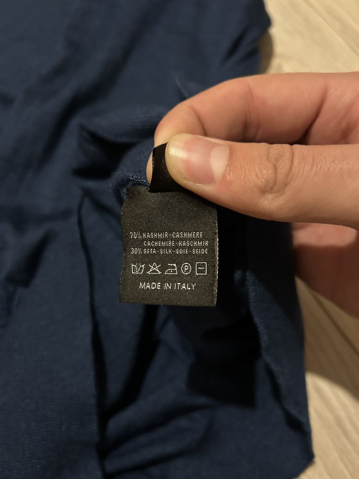 Patrick Hellmann Collection Hellmann long sleeve cashmere polo tee Size US XXL / EU 58 / 5 - 6 Thumbnail