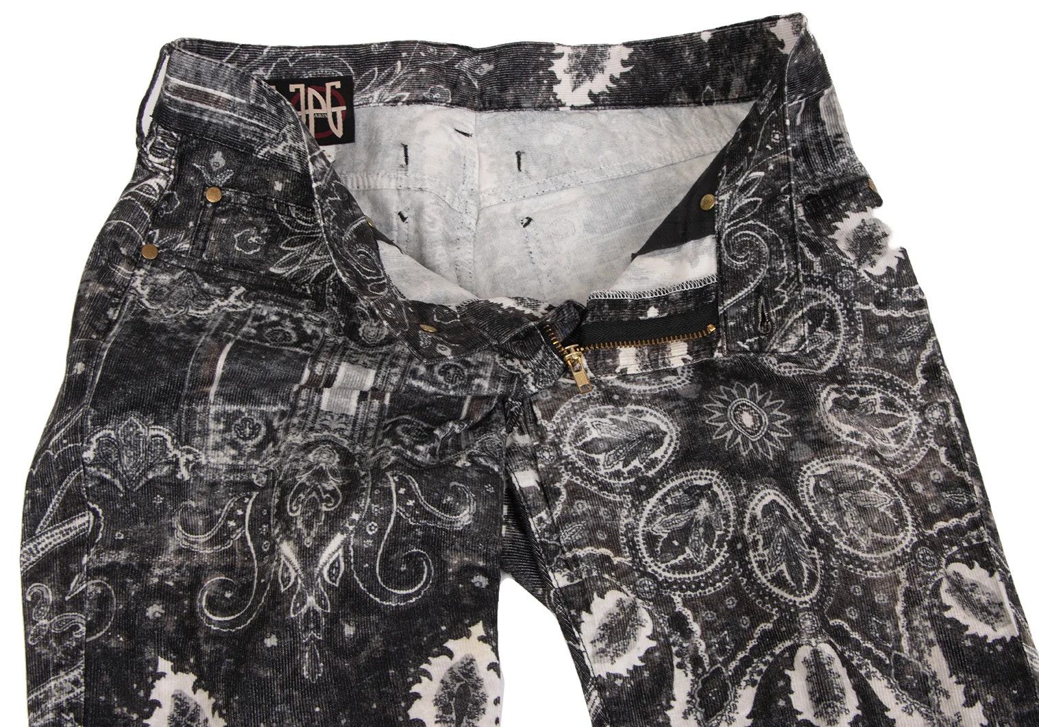 Jean Paul Gaultier Corduroy Flared Pants in Black and Off-White Size US 32 / EU 48 - 9 Thumbnail