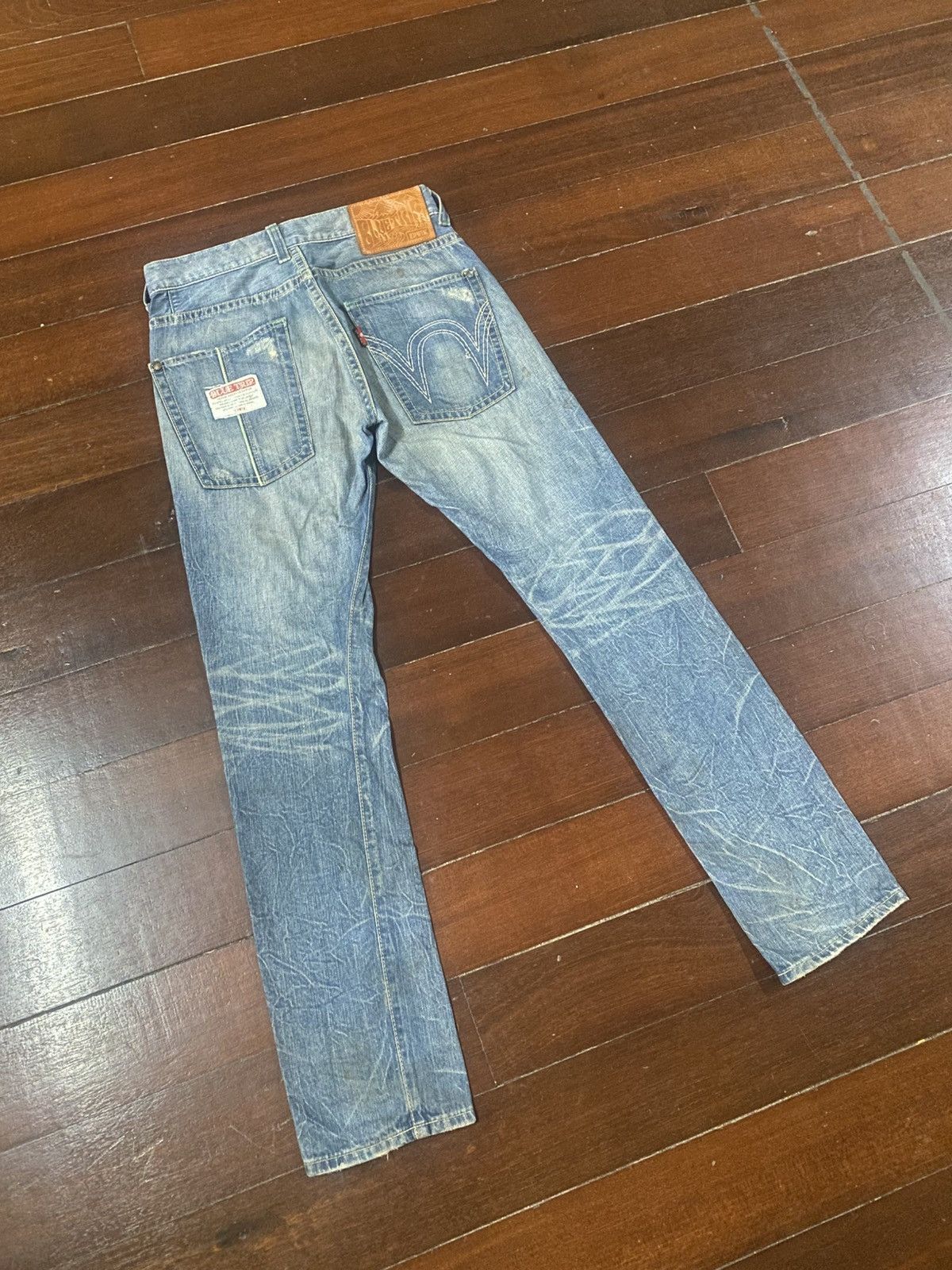 Edwin Fire Edwin bluetrip Flare Distressed Denim mud wash faded Size US 34 / EU 50 - 9 Thumbnail